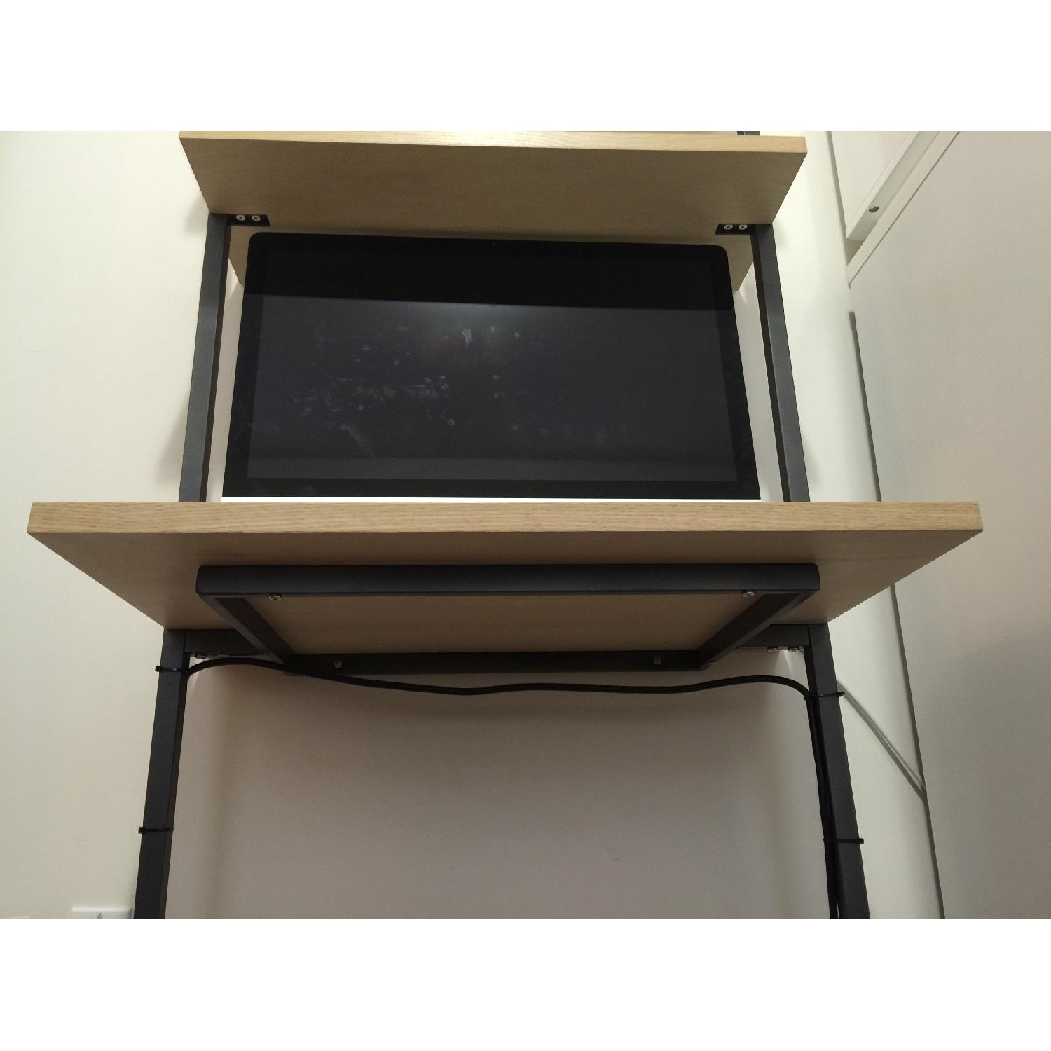 CB2 Helix White Oak Desk w/ Shelves - image-5