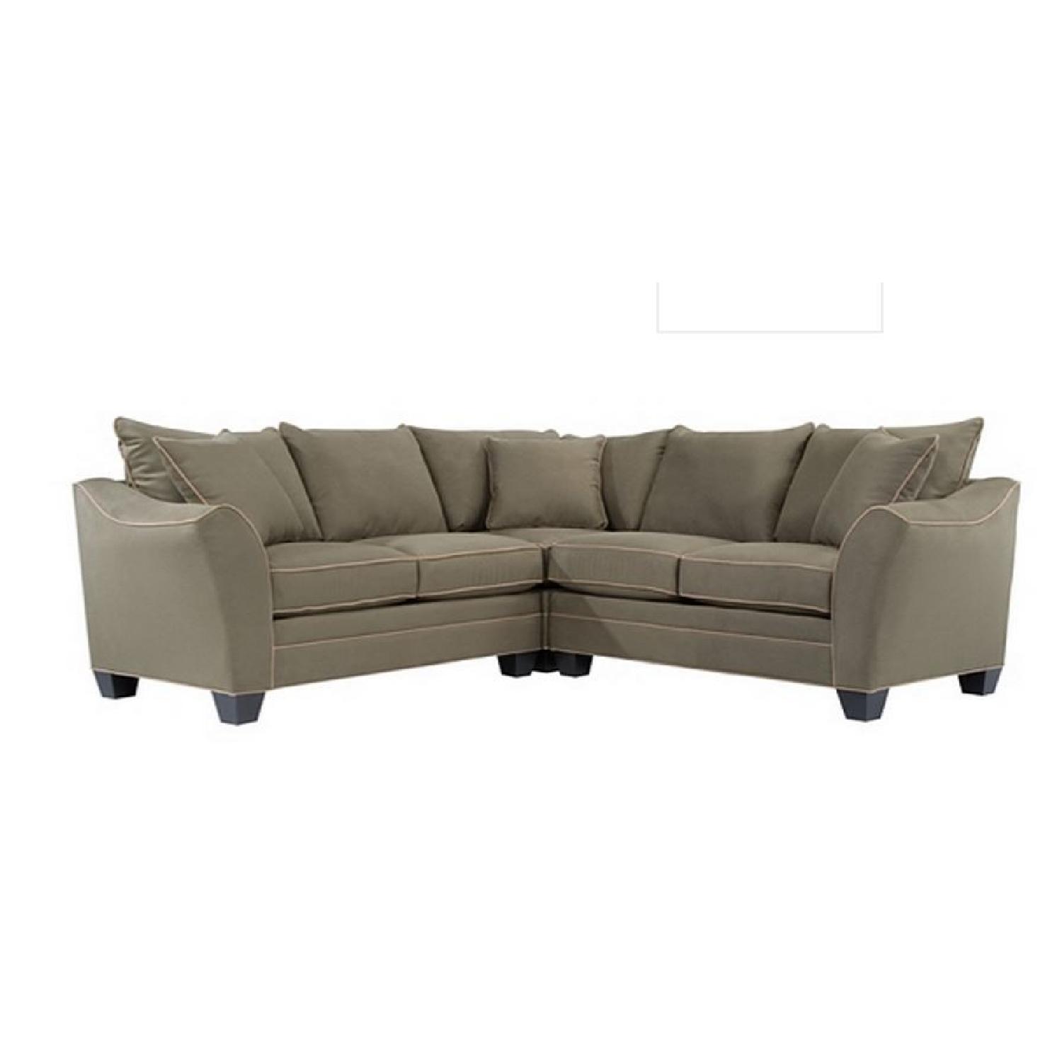Raymour & Flanigan Foresthill 3 Piece Microfiber Sectional Sofa - AptDeco