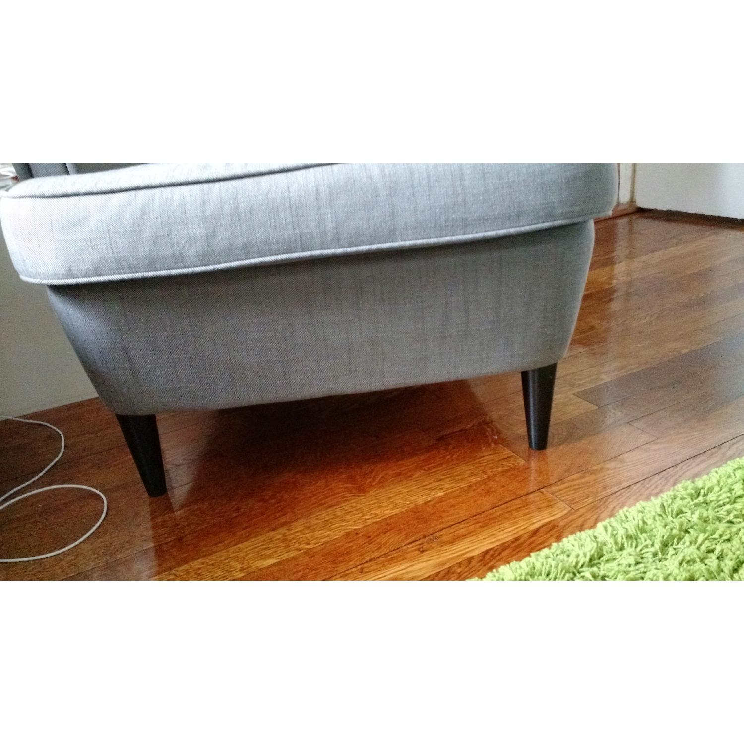 Ikea Strandmon Winged Fabric Armchairs in Svanby Grey - image-9