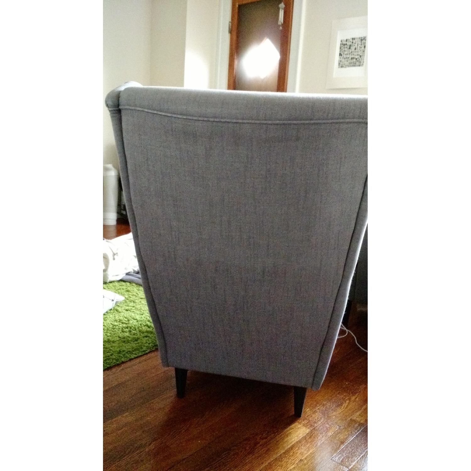 Ikea Strandmon Winged Fabric Armchairs in Svanby Grey - image-10
