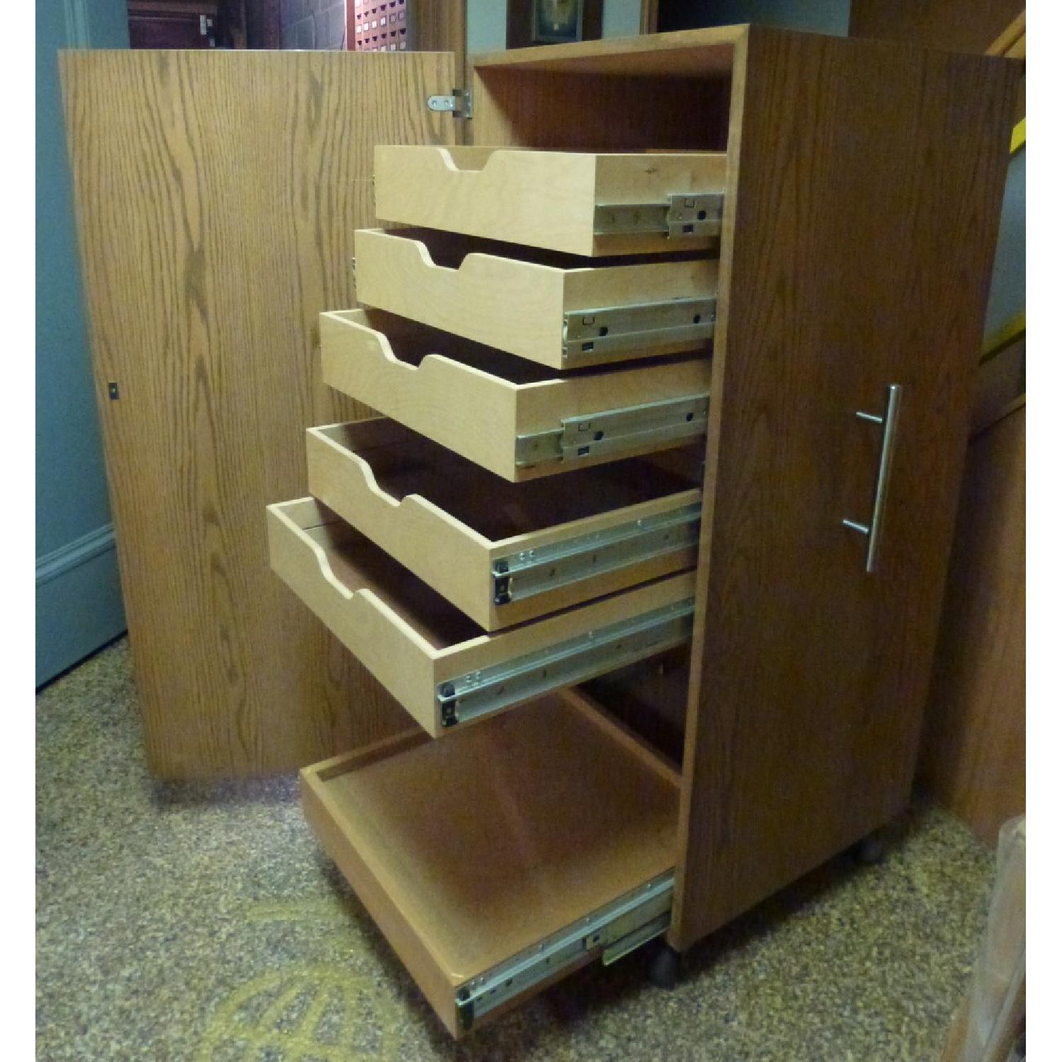 Custom Fabrication Oak Storage Cabinet - image-2