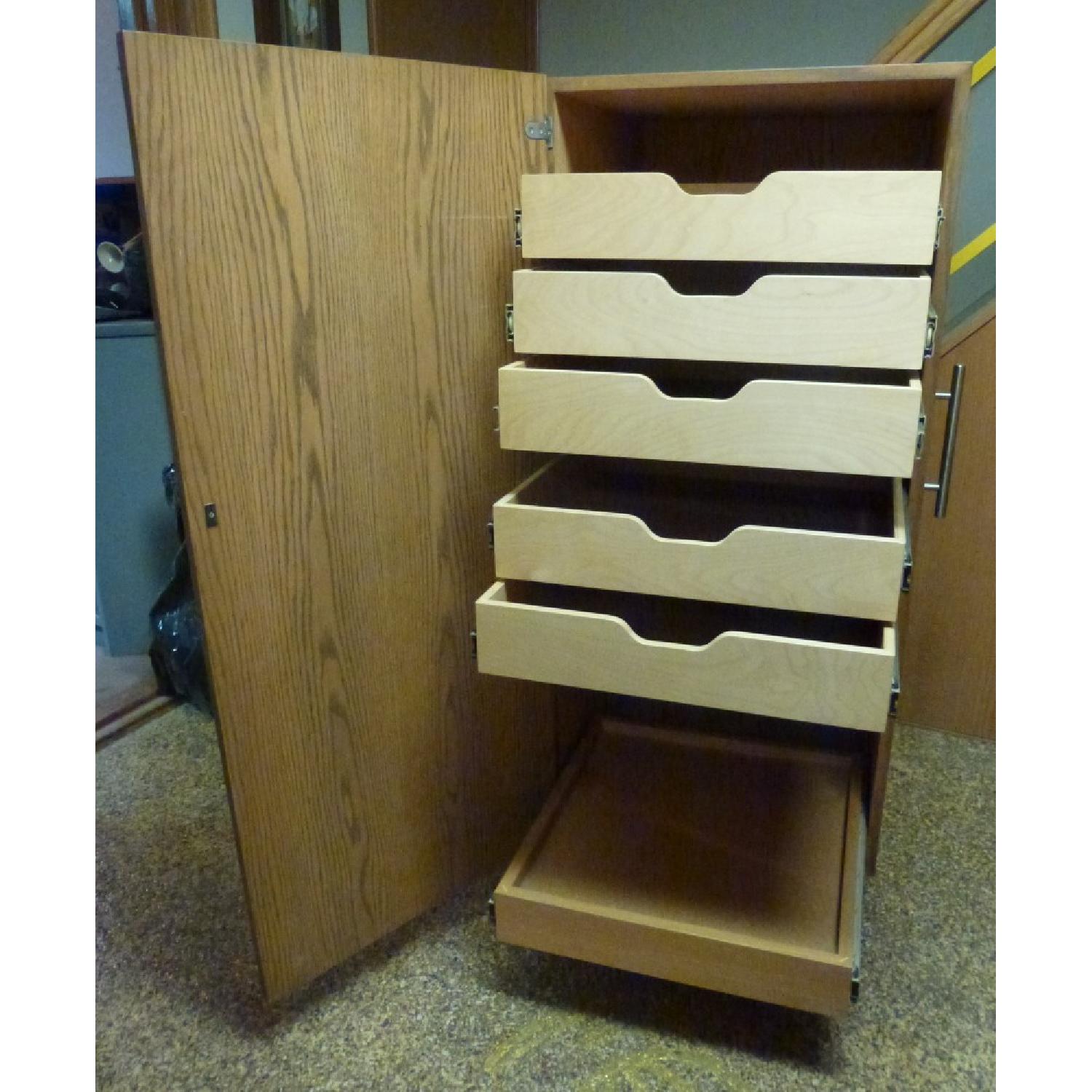 Custom Fabrication Oak Storage Cabinet - image-3
