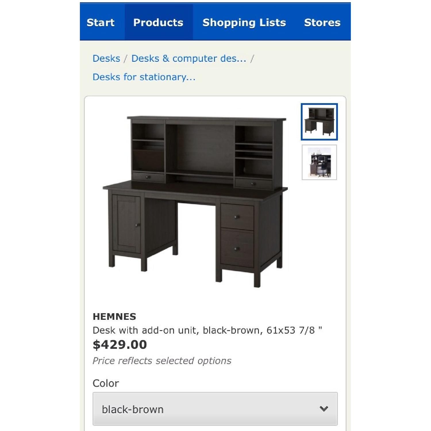 Ikea Hemnes Computer Desk - image-1