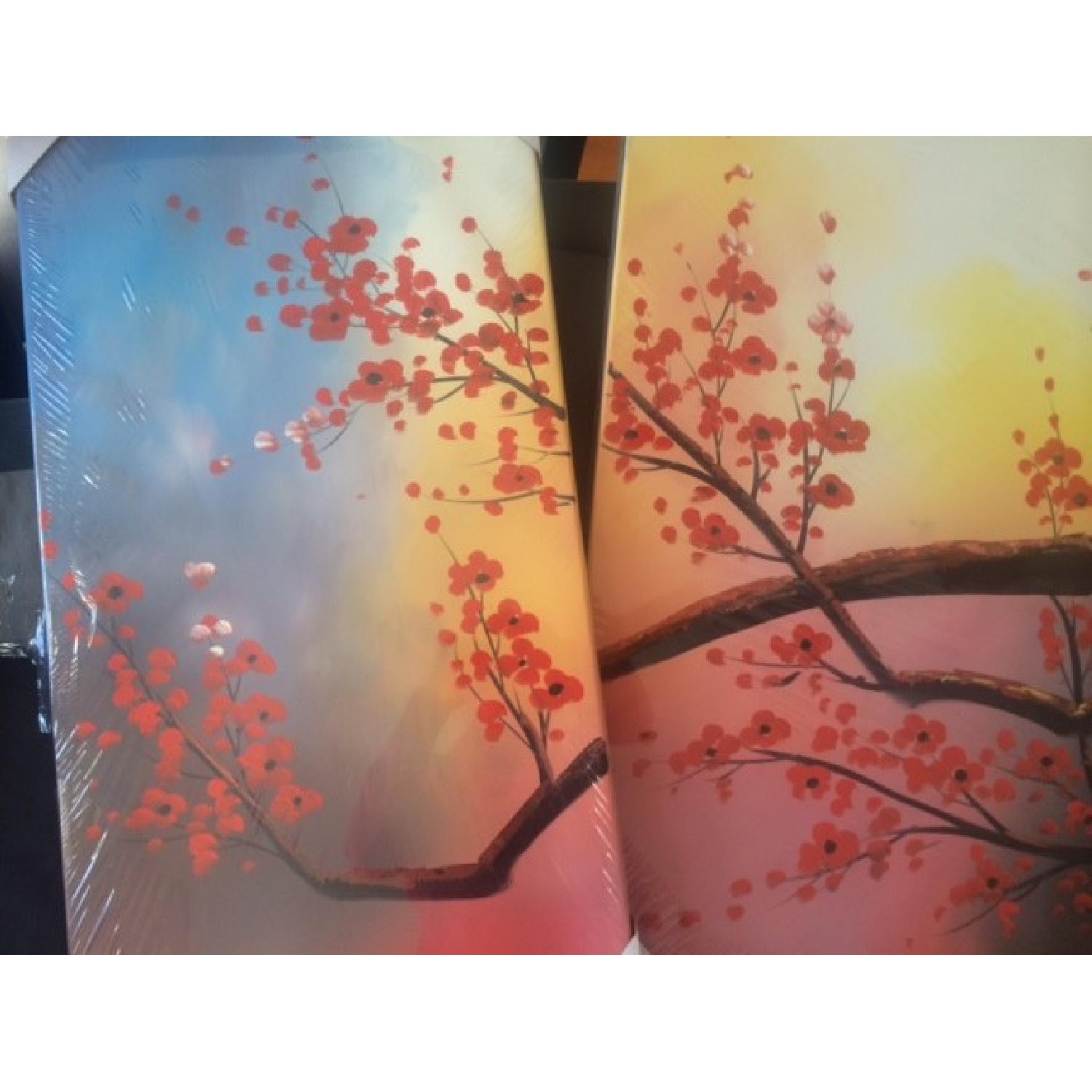 Otis Designs Plum Blossom Hand Painted Oil Picture Set - image-4