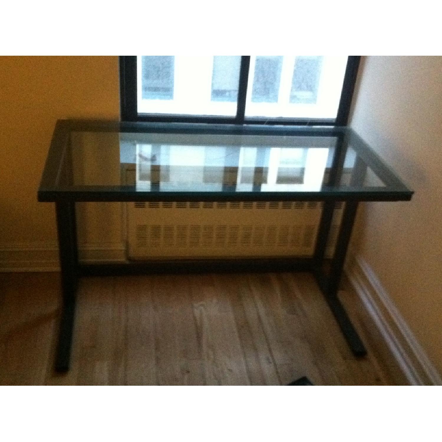 Crate & Barrel Pilsen Graphite Desk AptDeco