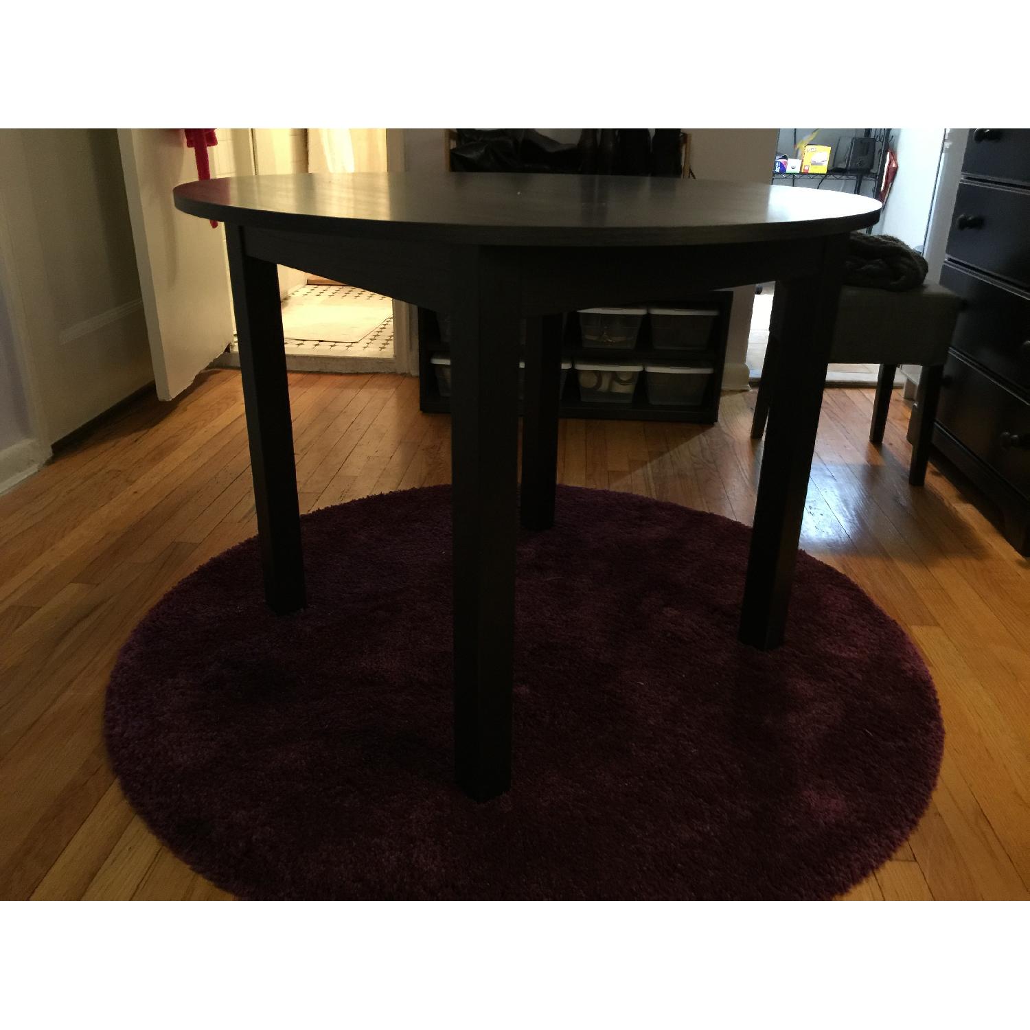 Ikea Round Dining Table in Black-Brown - image-2