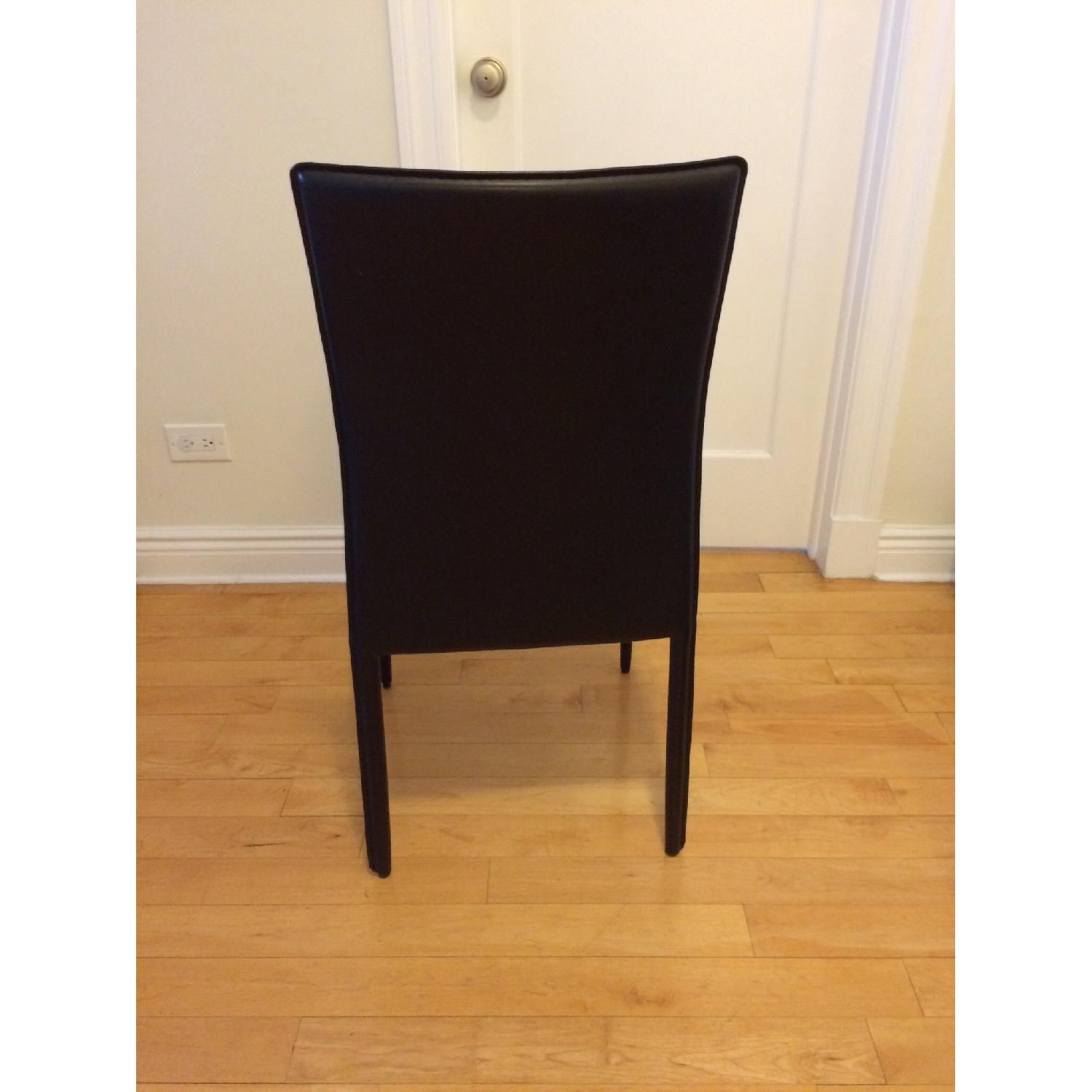 Faux Leather Black Dining Chairs - Set of 4 - image-2