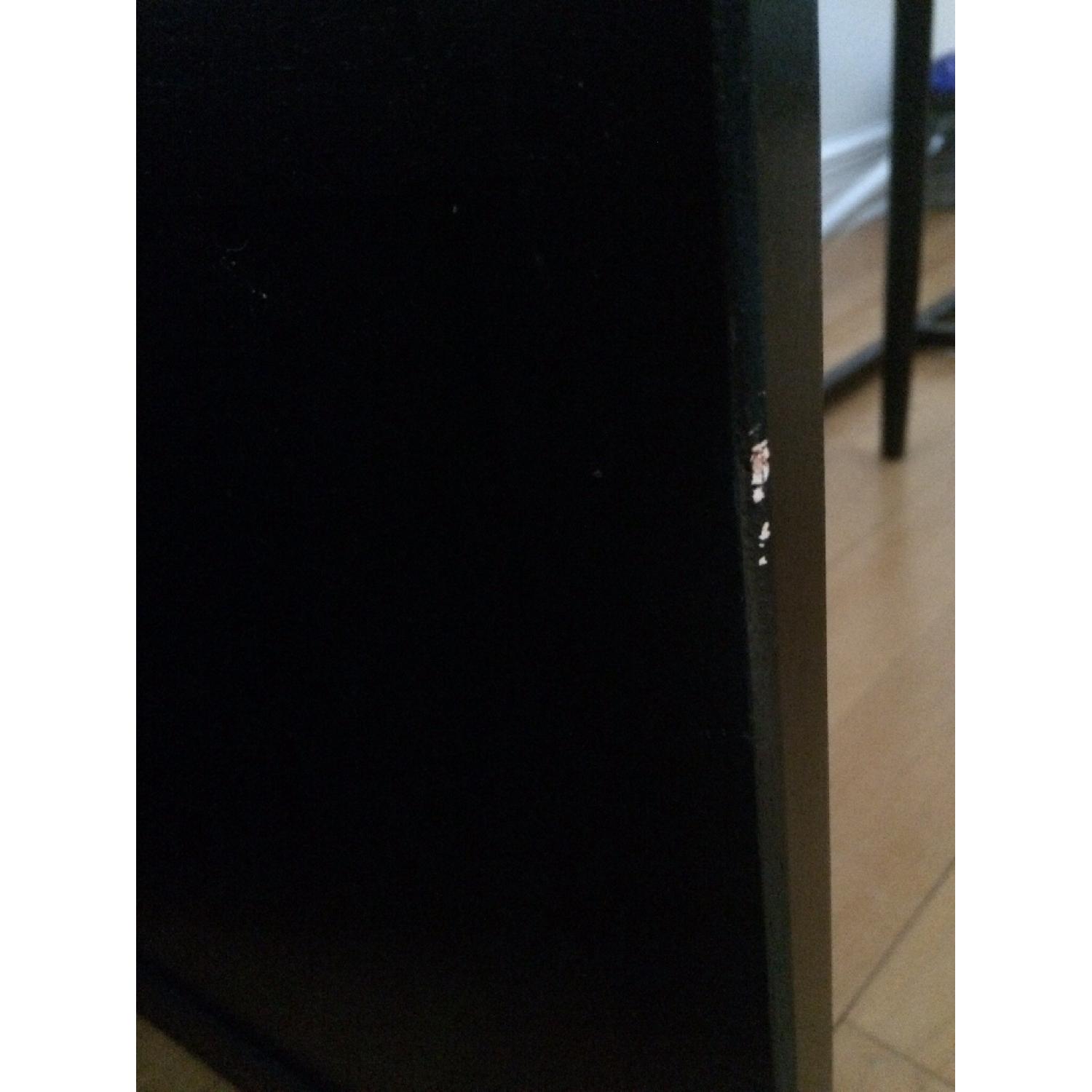 Black Painted Wood & White Fabric Room Divider/Screen - image-1