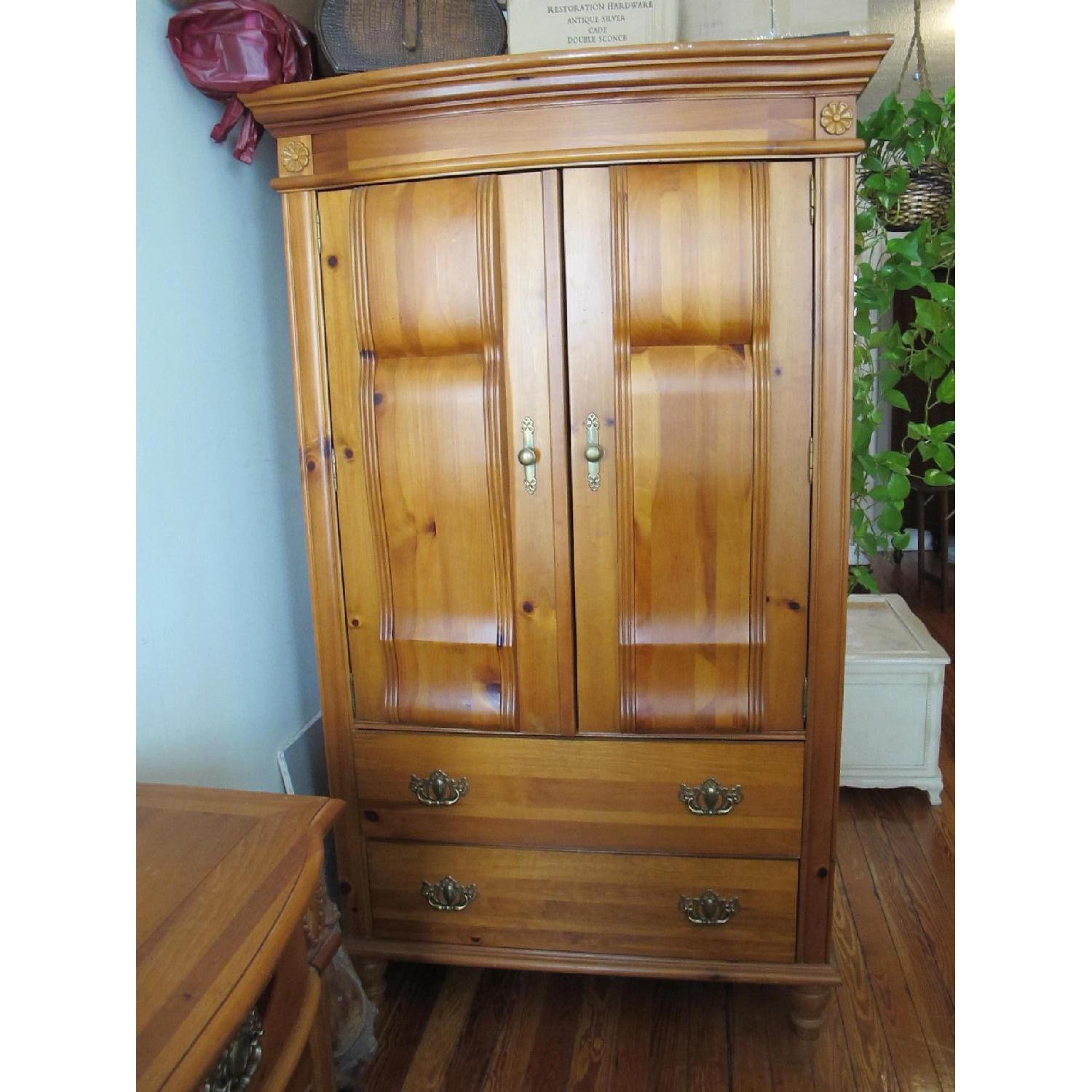 Stanley Solid Pine Wood Wardrobe - image-1