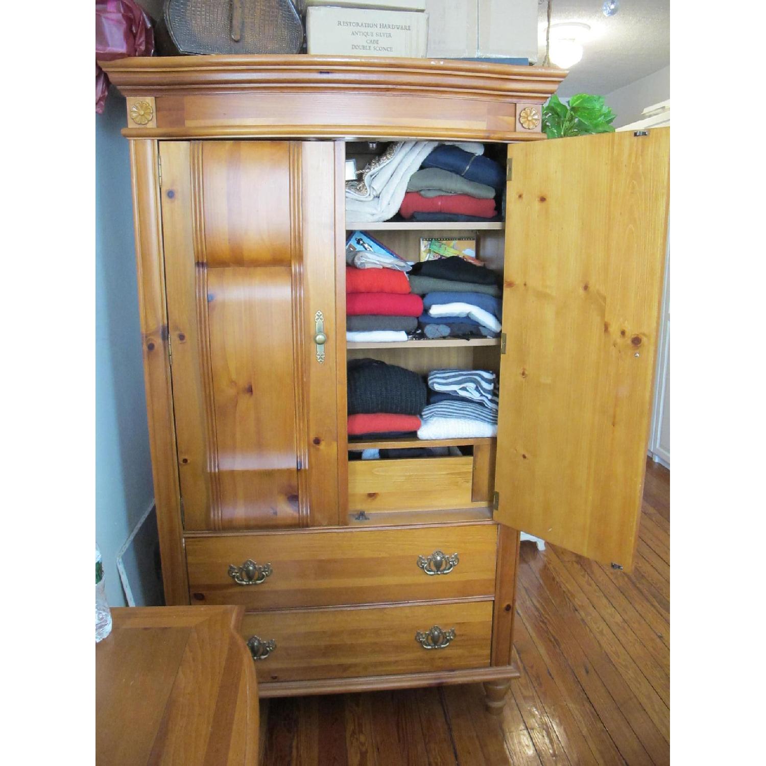 Stanley Solid Pine Wood Wardrobe - image-3