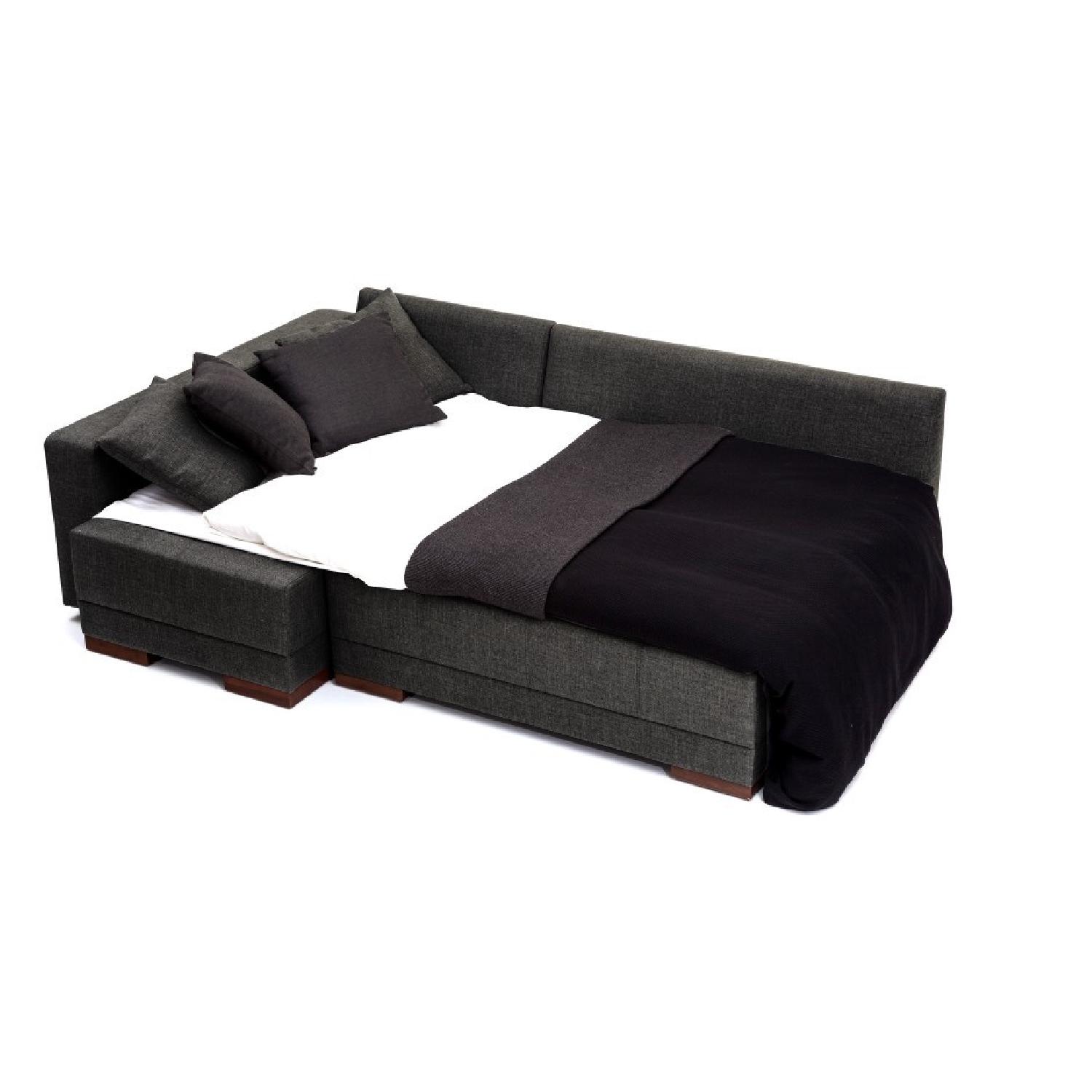 Corner Convertible Sofa Bed - Anthracite(Left) - image-1