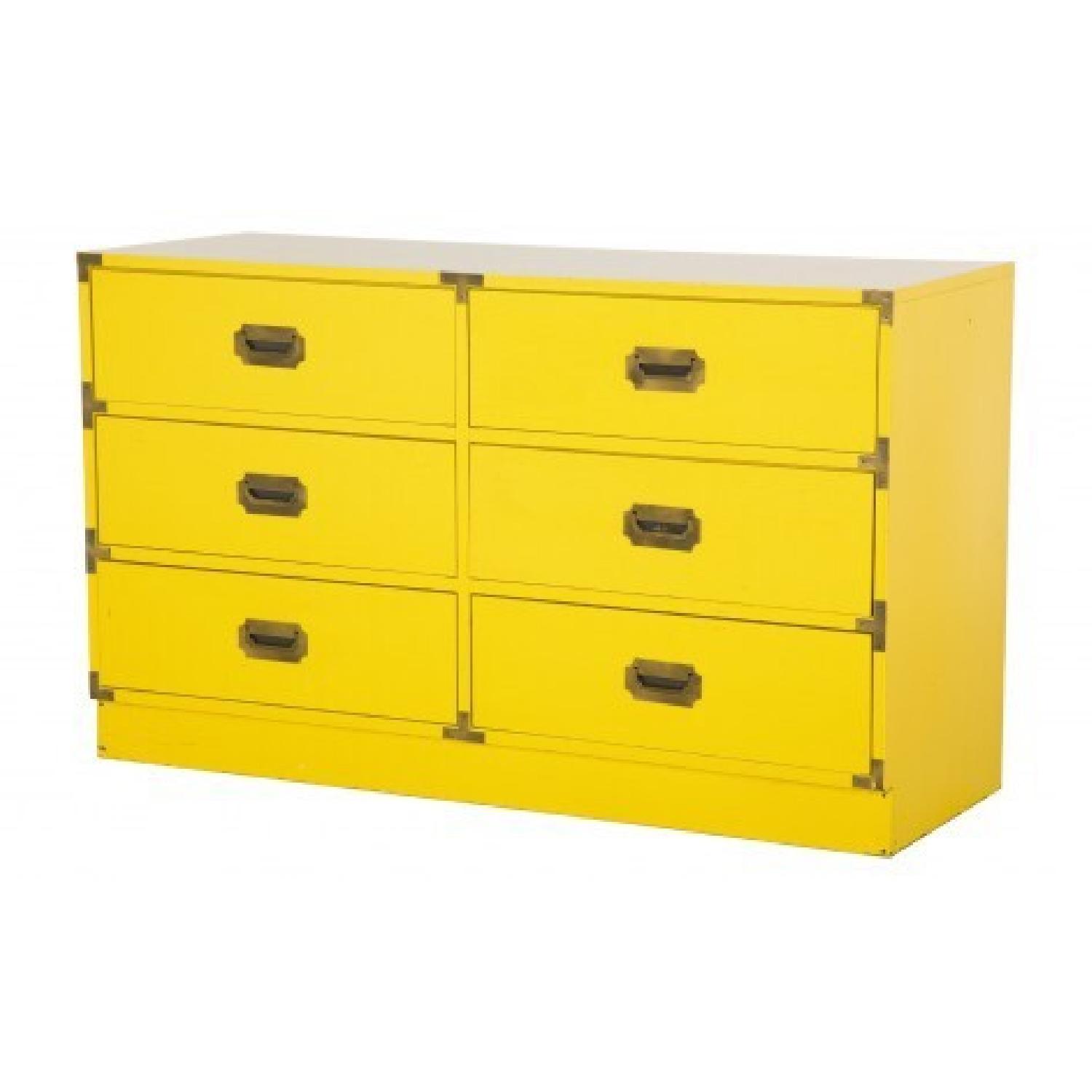 American Vintage Yellow Campaign Dresser - image-1