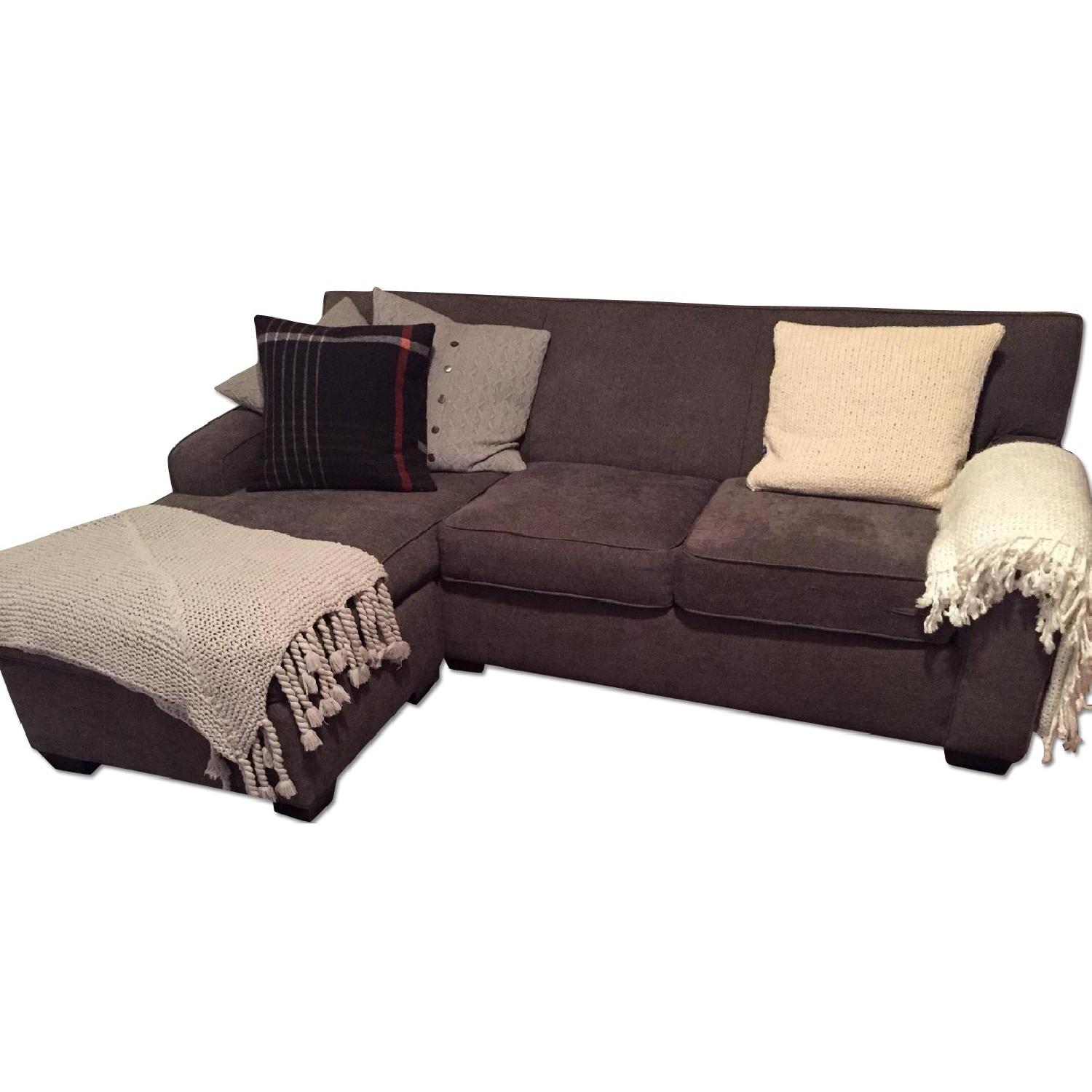 2 Piece Sectional Queen Sofa Bed w/ Ottoman AptDeco