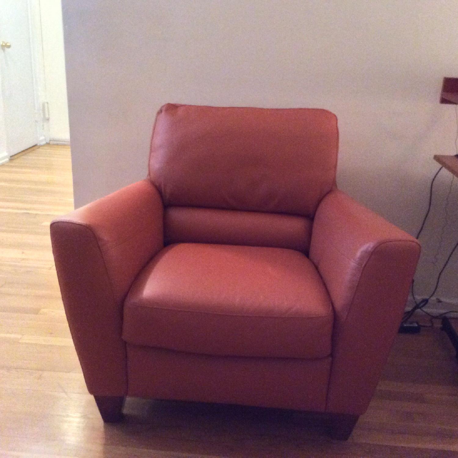 Almafi Leather Living Room Chair - image-1