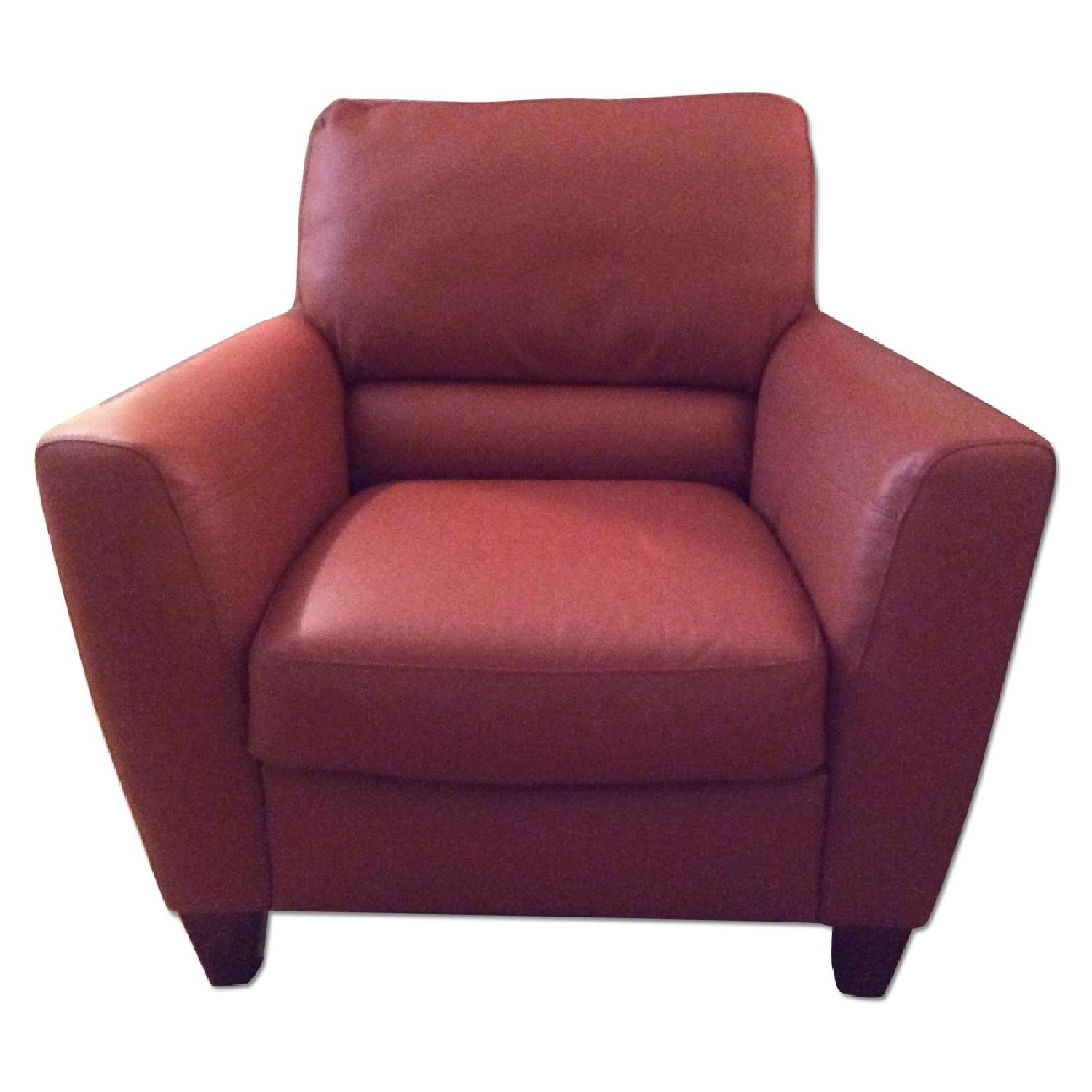 Almafi Leather Living Room Chair - image-0