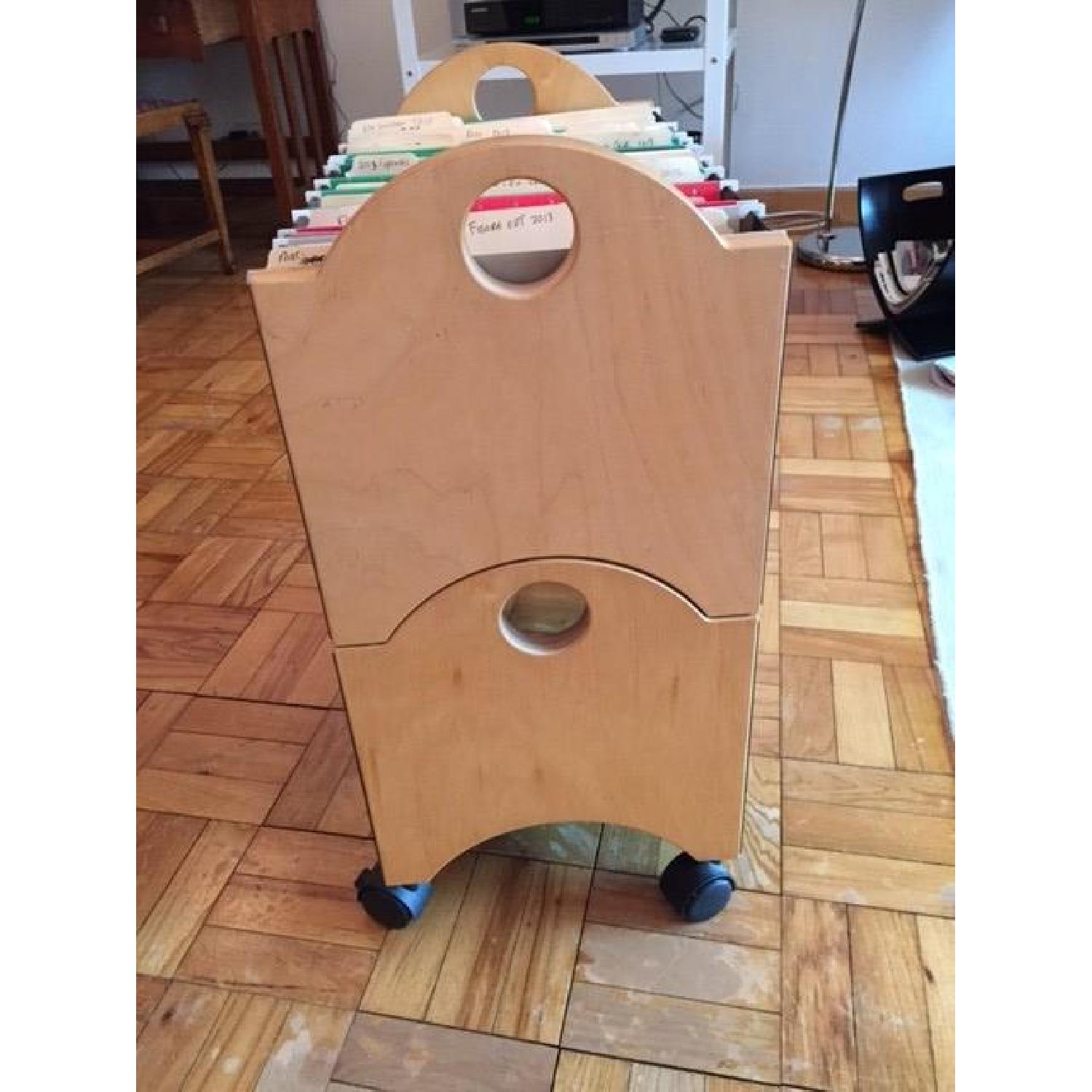 Blu Dot Stackable Rolling File Cabinets/Carts - Pair - image-3