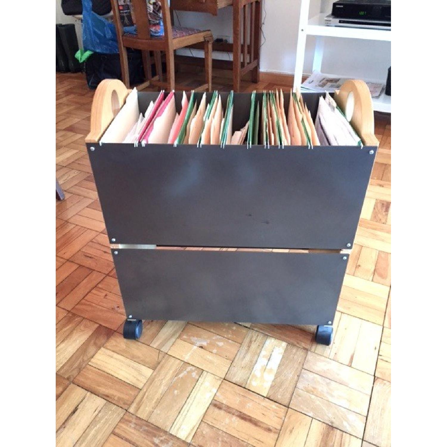 Blu Dot Stackable Rolling File Cabinets/Carts - Pair - image-6