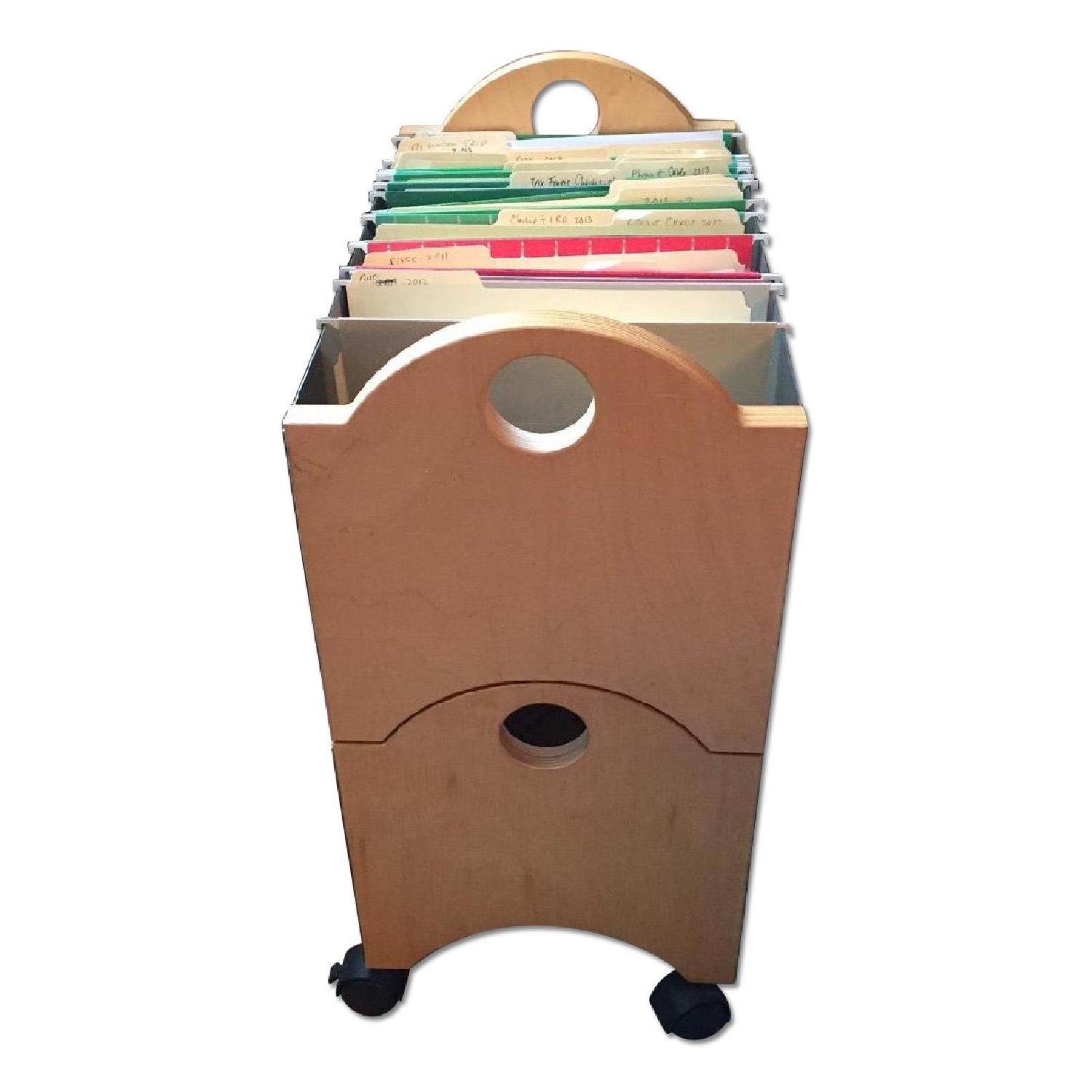 Blu Dot Stackable Rolling File Cabinets/Carts - Pair - image-0