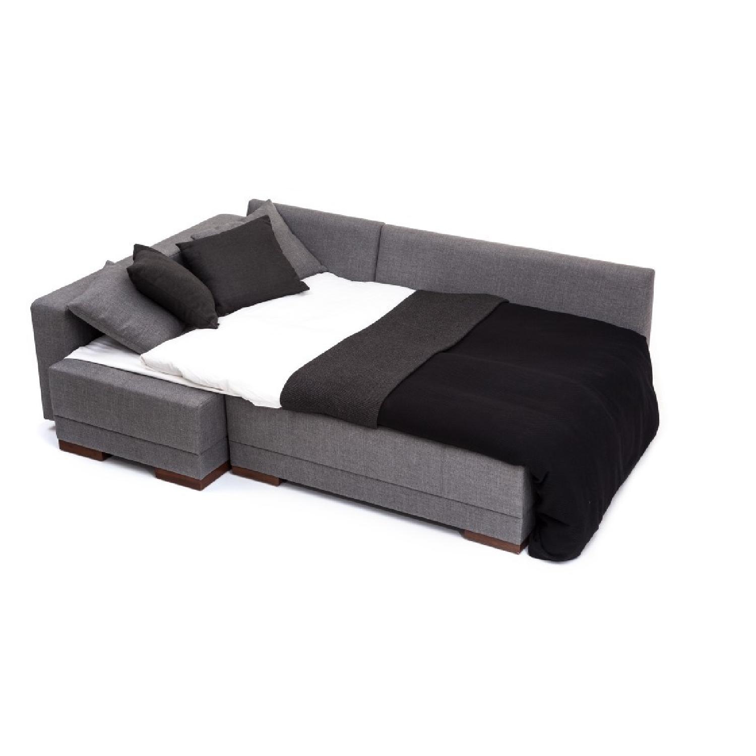 Left Corner Convertible Sofa Bed in Turquoise - image-2