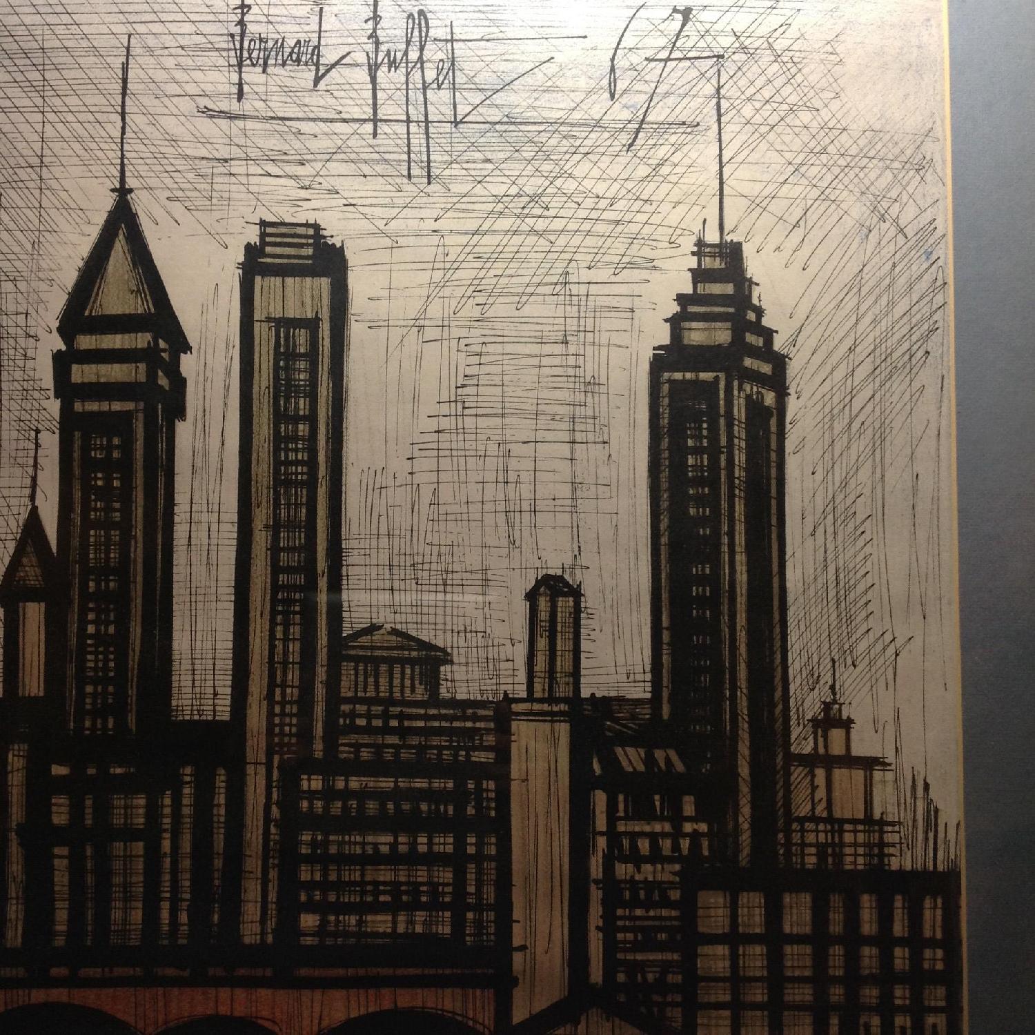 Bernard Buffet 1967 New York City Framed Lithograph - image-3