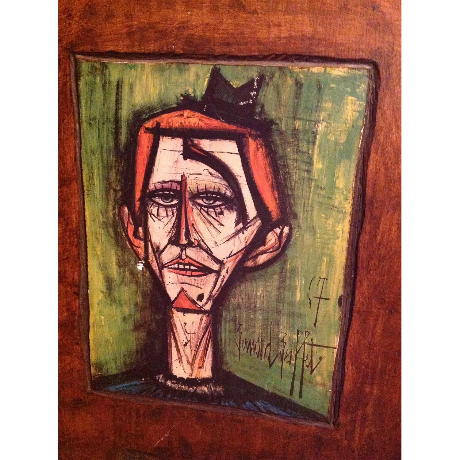 1957 Rare Bernard Buffet Work on Wood - AptDeco