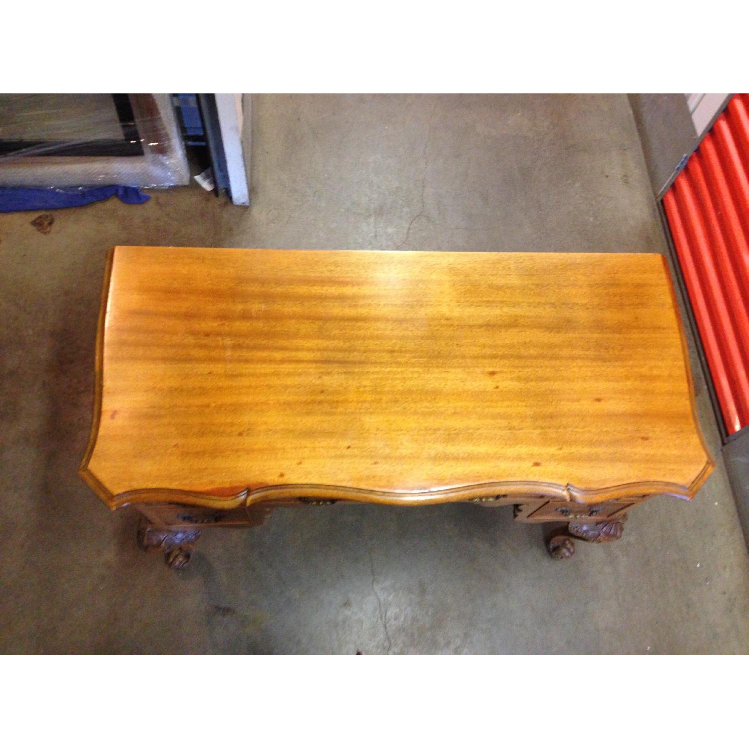 Antique Blond Mahogany Desk - image-3