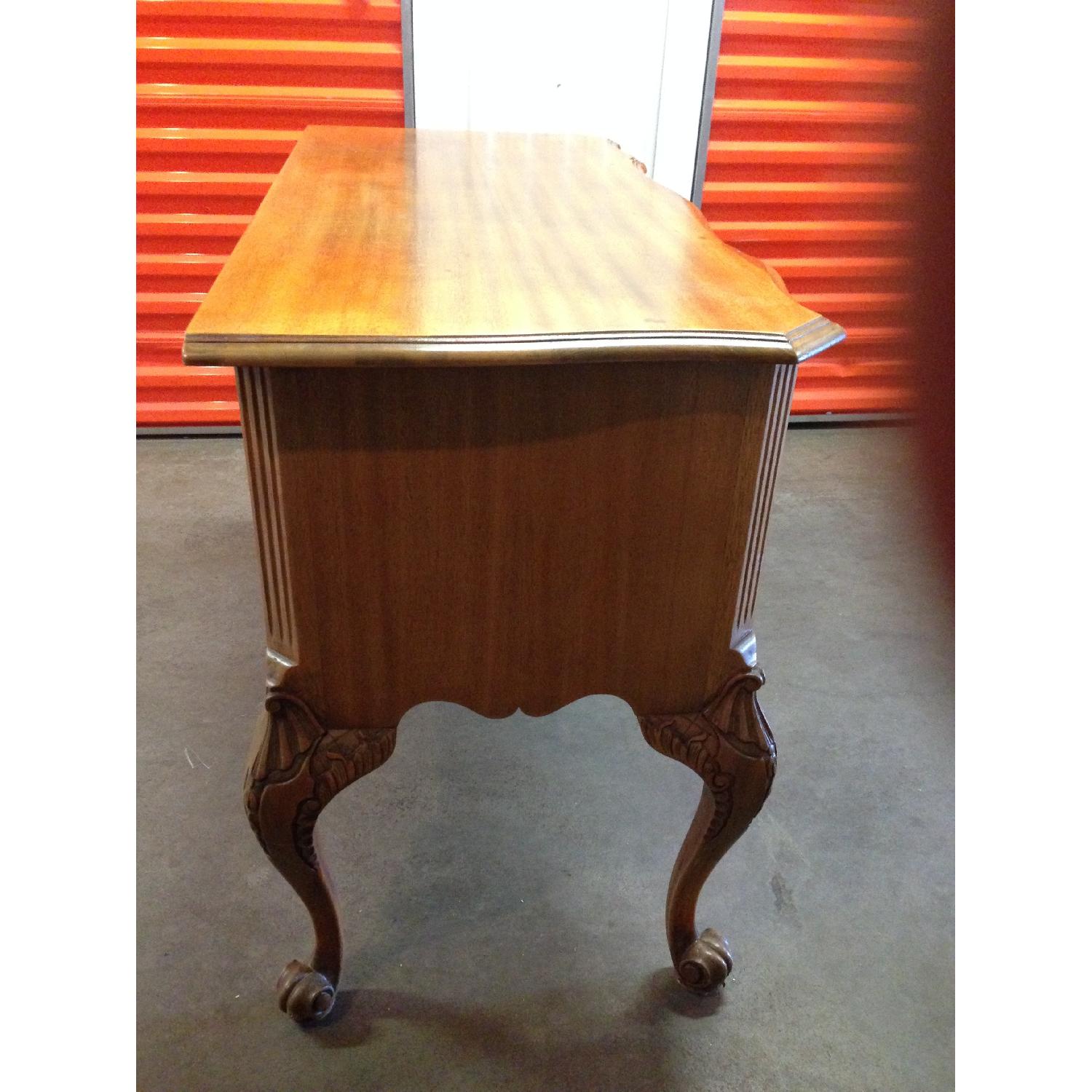 Antique Blond Mahogany Desk - image-4