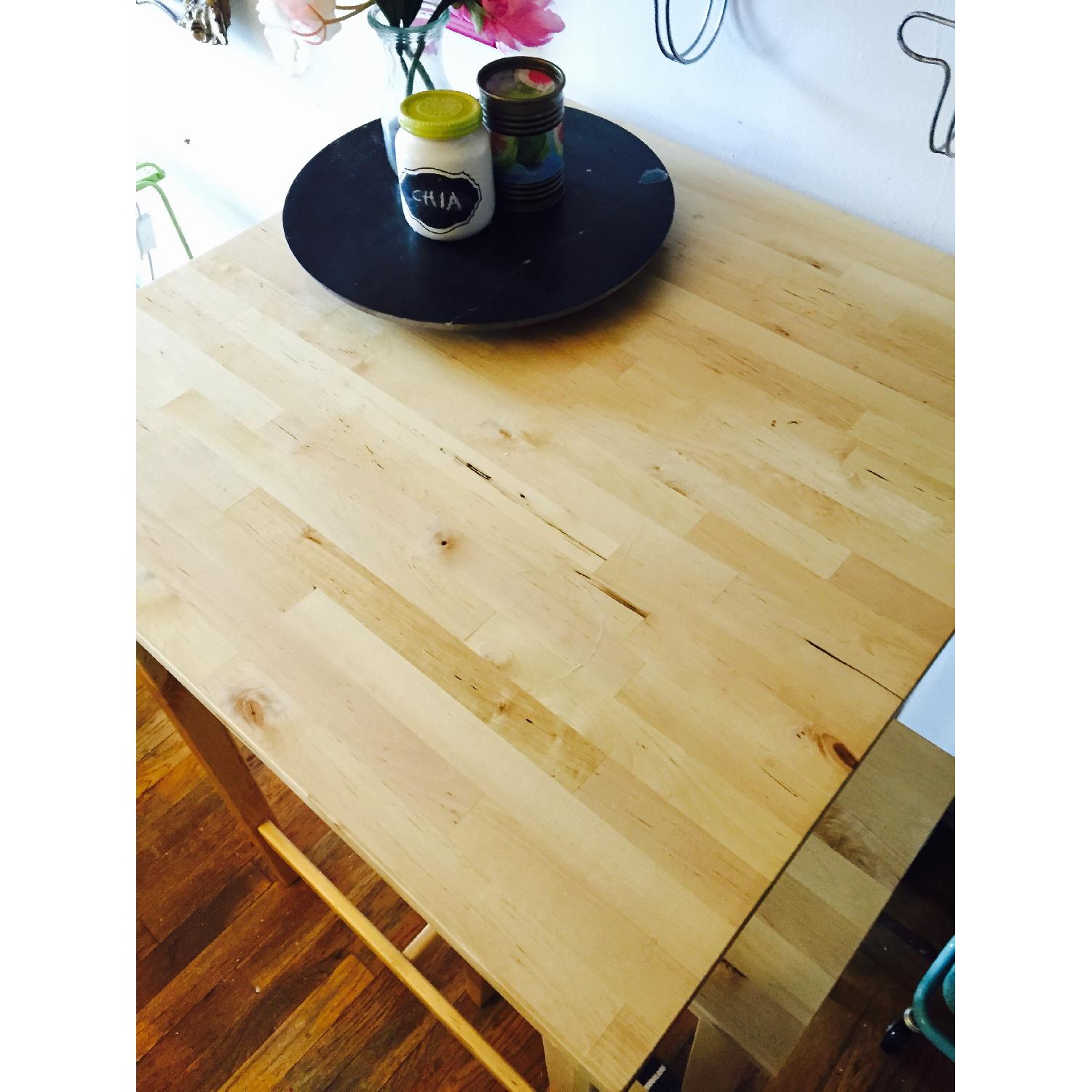 Ikea Dining/Bar Table w/ 2 Stools - image-5