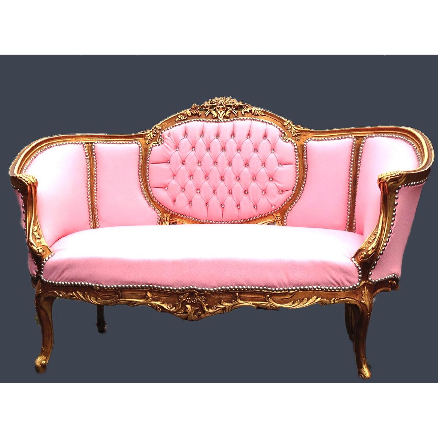Haritz Barne Antique 1880 Louis XVI French Sofa/Bench - image-1