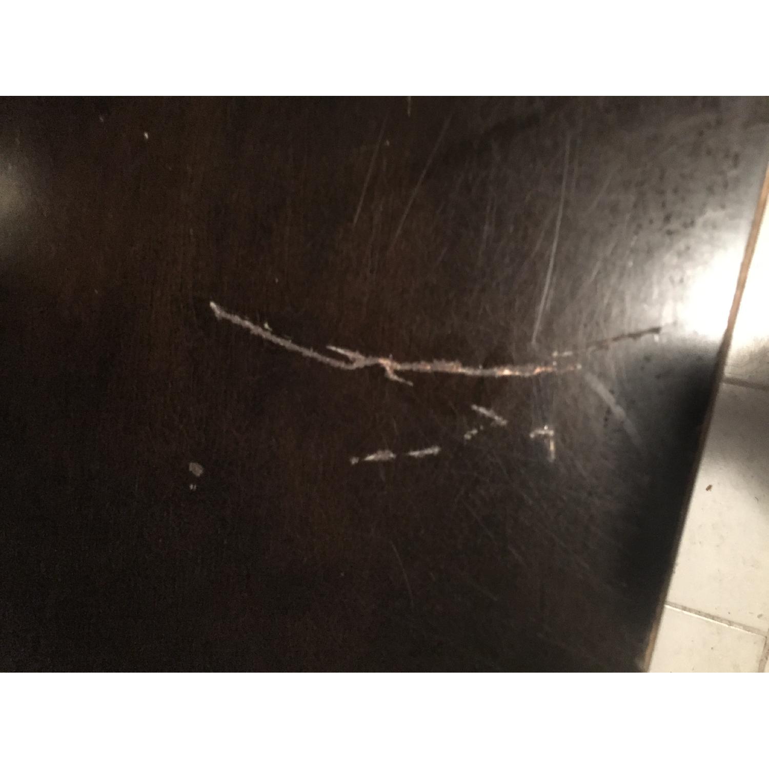 Black Trestle Desk with Chrome Legs - image-5