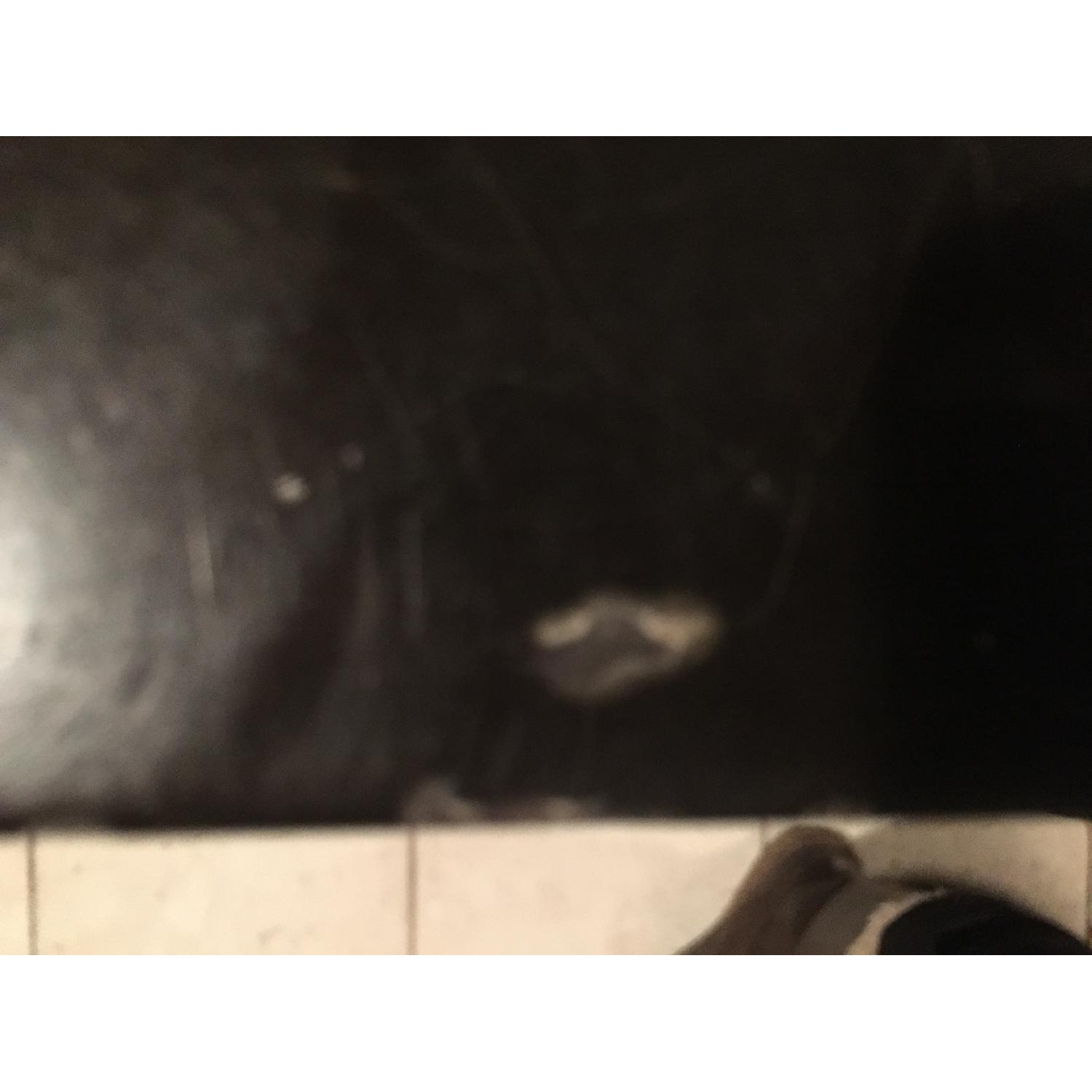 Black Trestle Desk with Chrome Legs - image-6