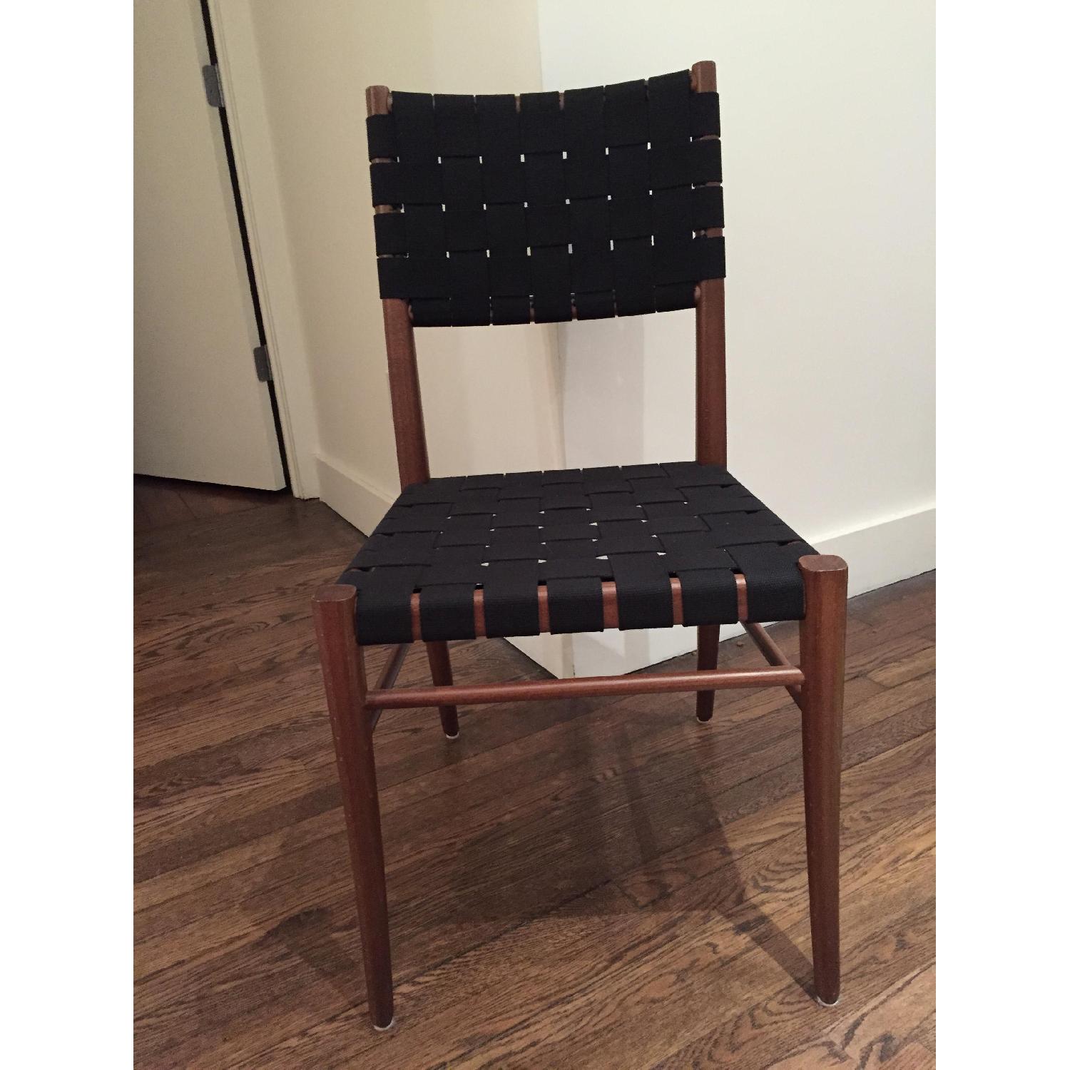 Crate & Barrel Oslo Black Side Chairs - image-1