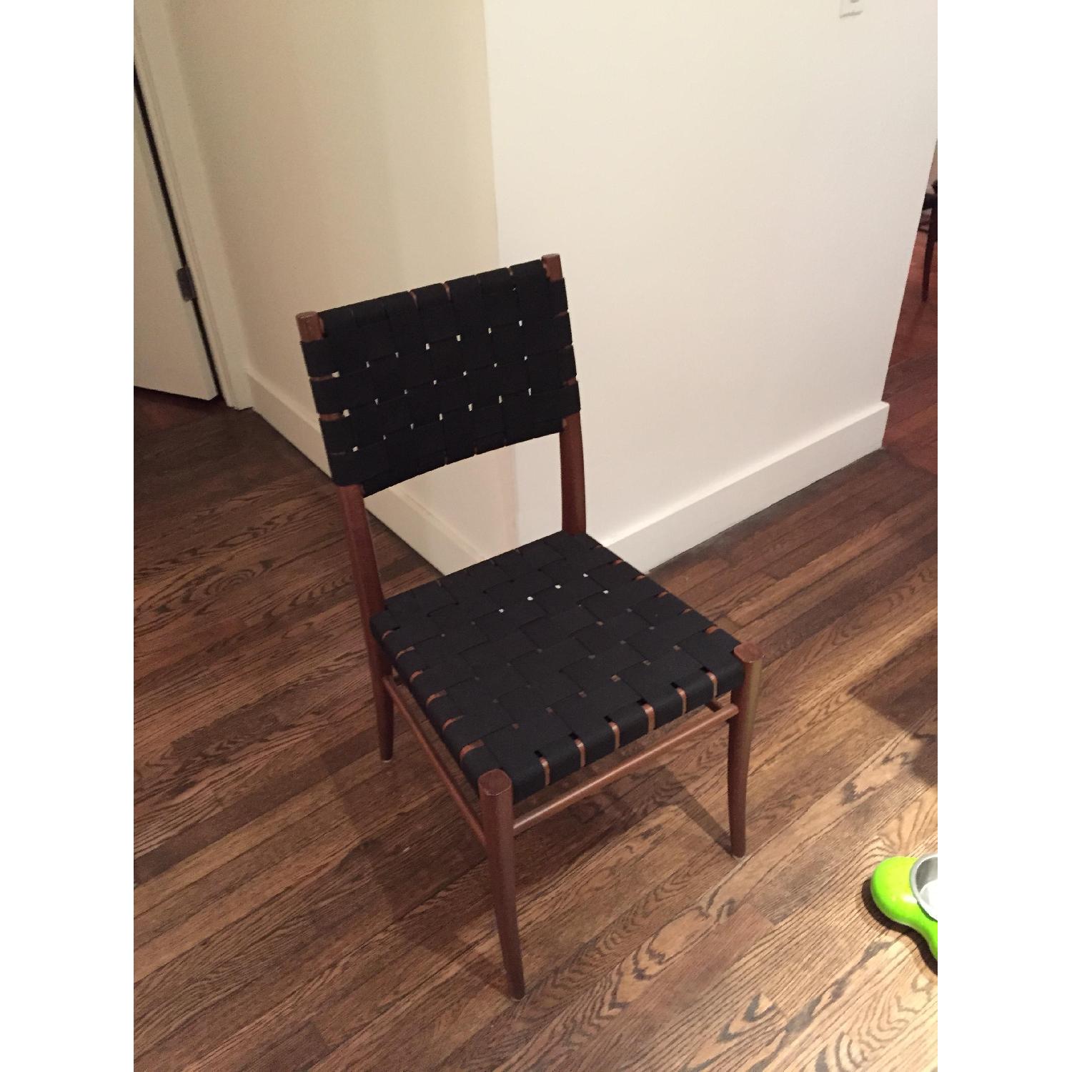 Crate & Barrel Oslo Black Side Chairs - image-5