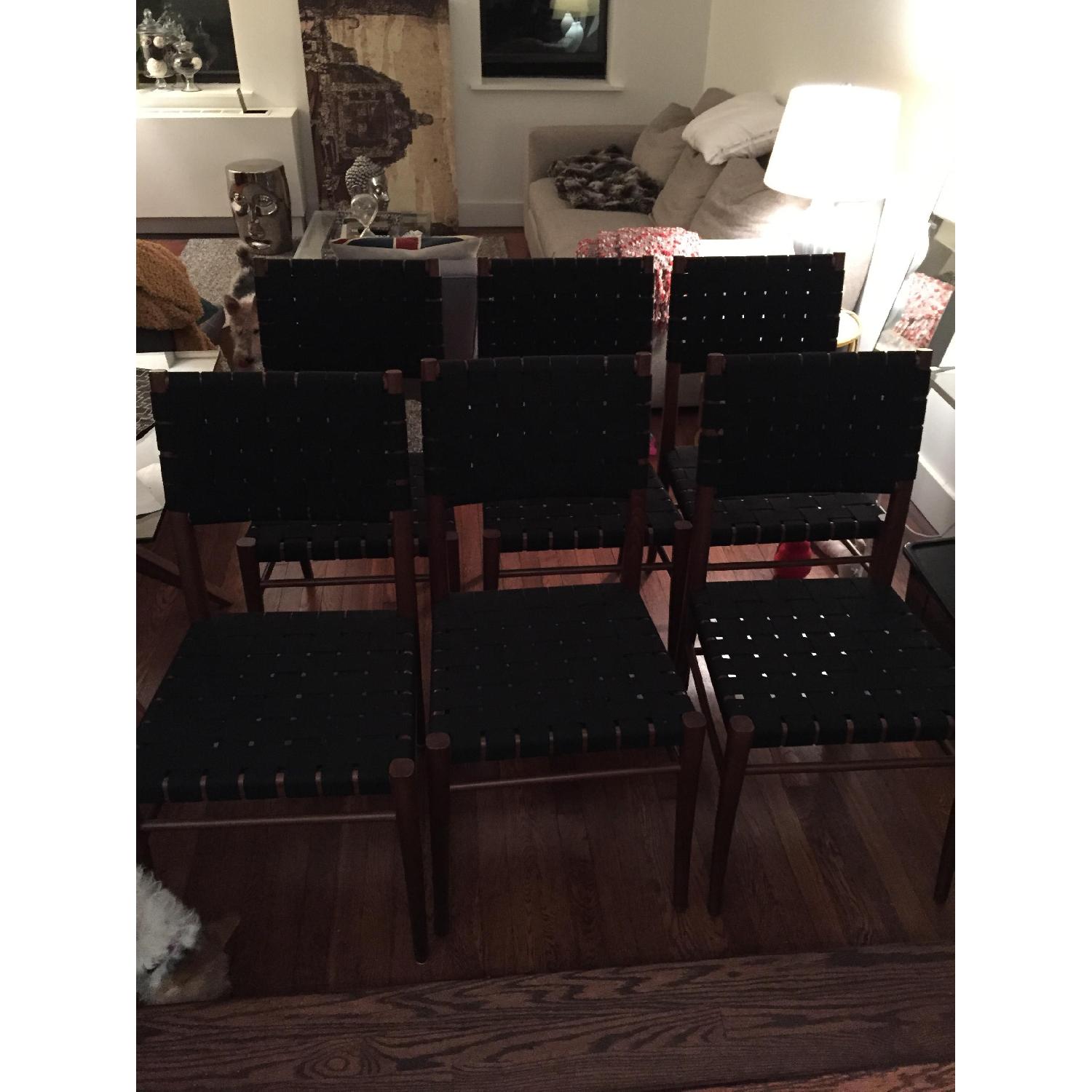 Crate & Barrel Oslo Black Side Chairs - image-7
