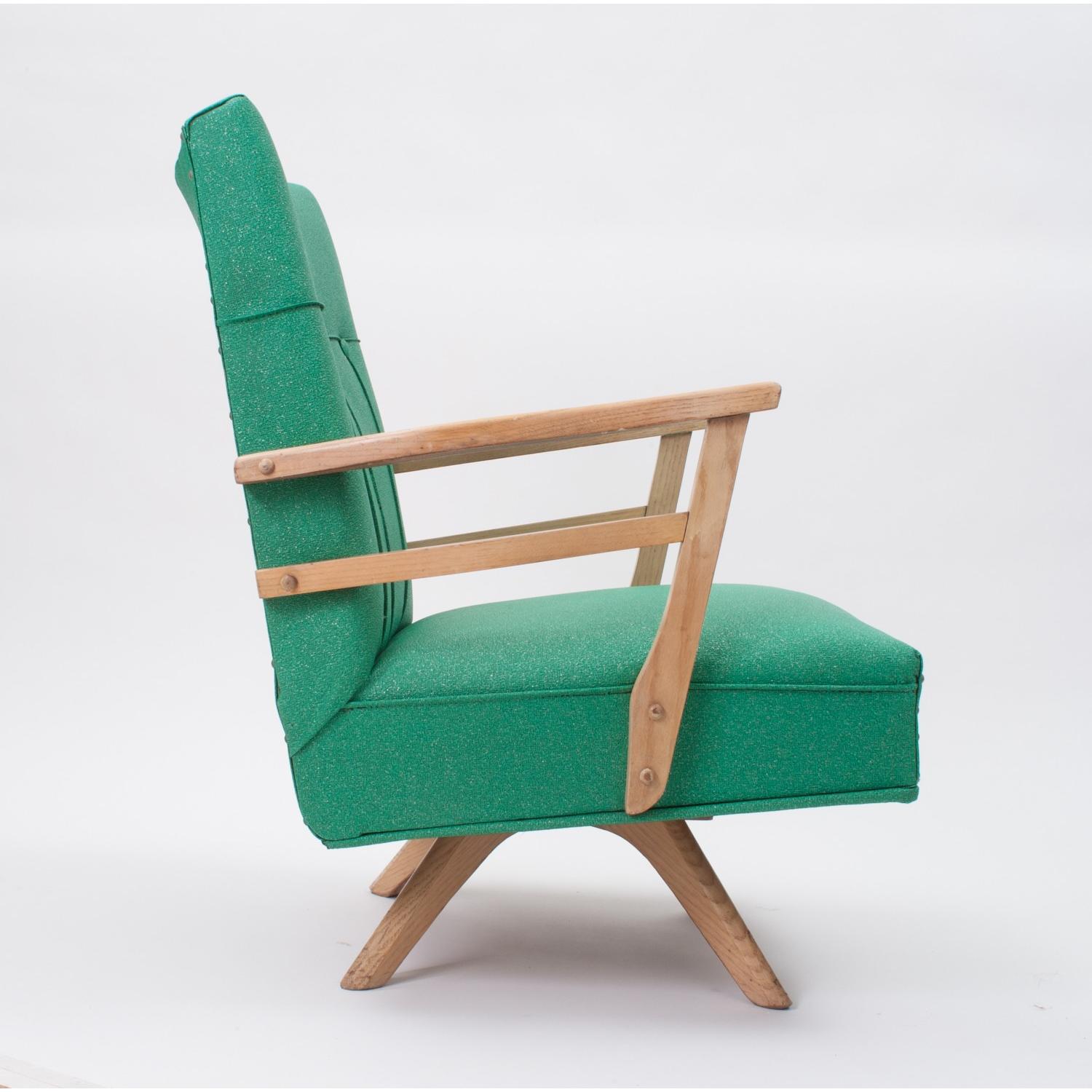 Vintage Mid Century Modern Swivel Rocking Chair - image-2