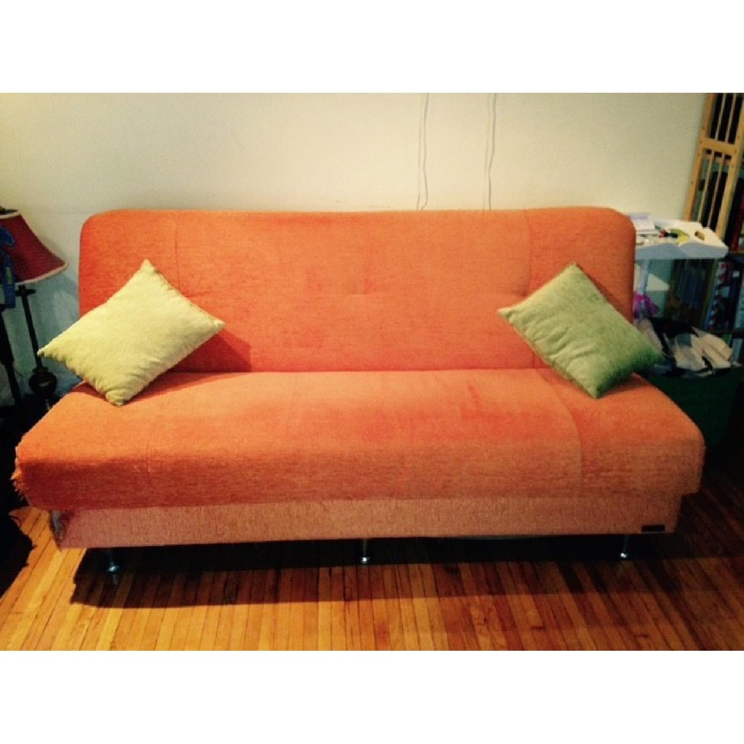 Retro Orange Futon - image-1