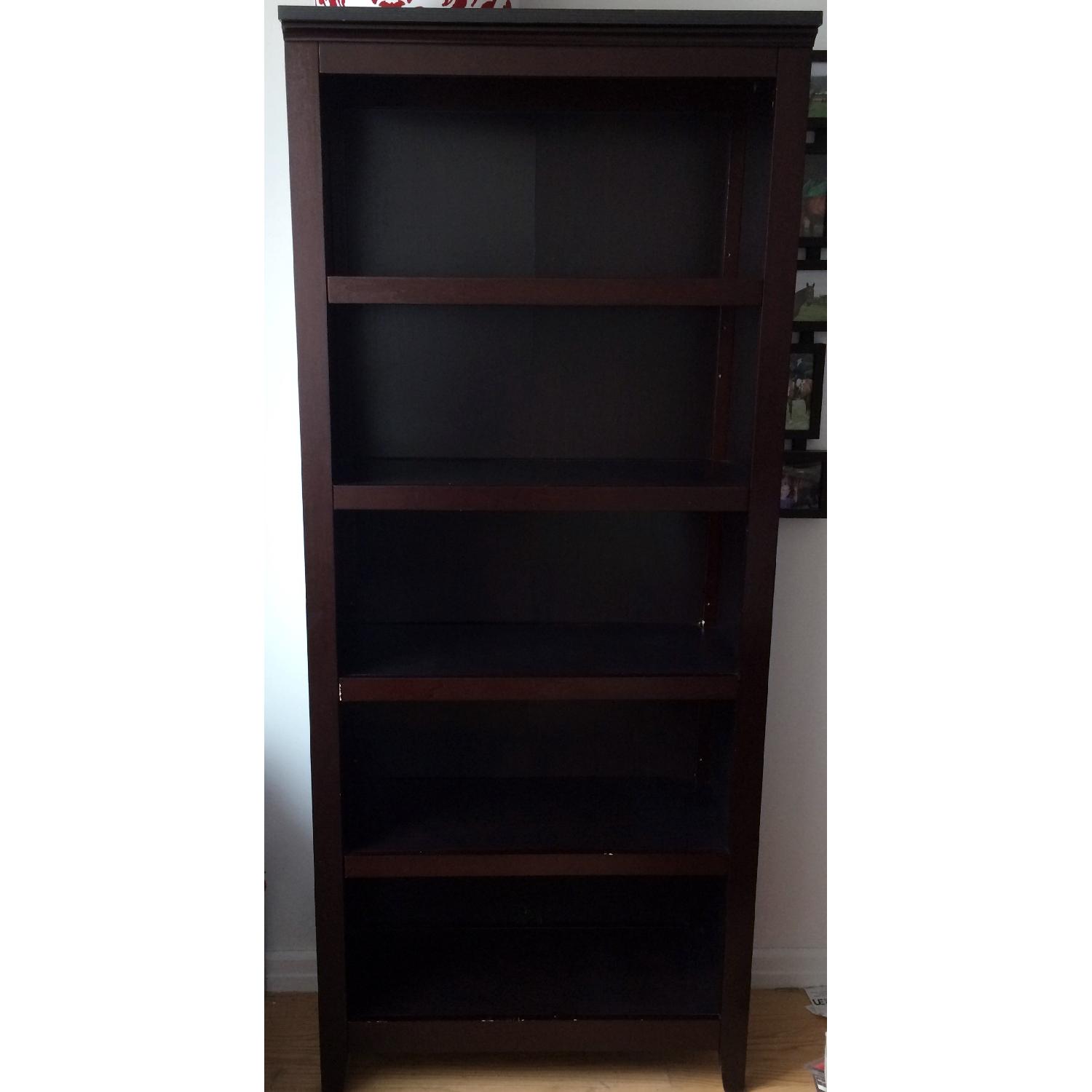 Threshold Carson Dark Chestnut 5-Shelf Bookcase - image-1