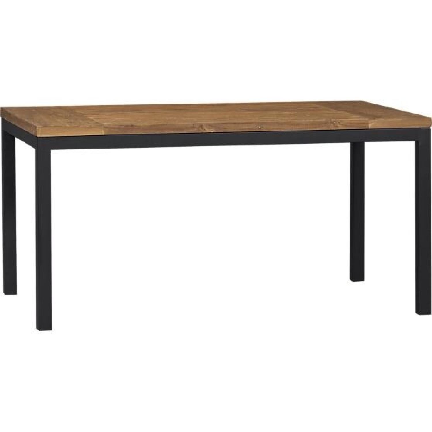 Crate and Barrel Parsons Teak Top Dining Table AptDeco