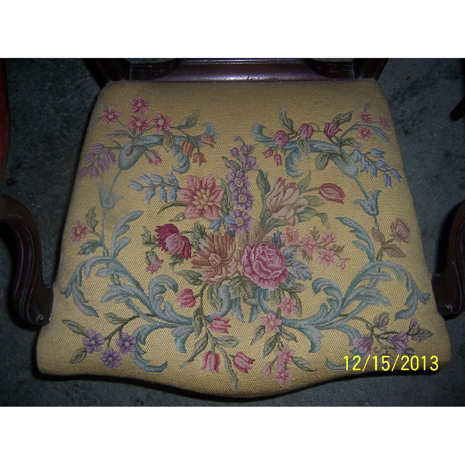Antique Needlepoint Chair AptDeco