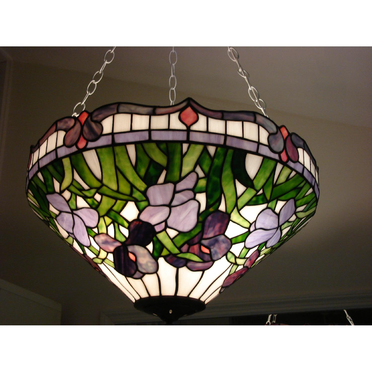 Custom Stained Glass Chandelier - Thumbnail 2