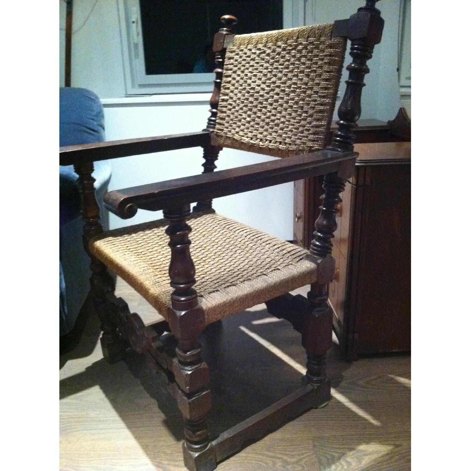 Antique Spanish Throne Chair AptDeco