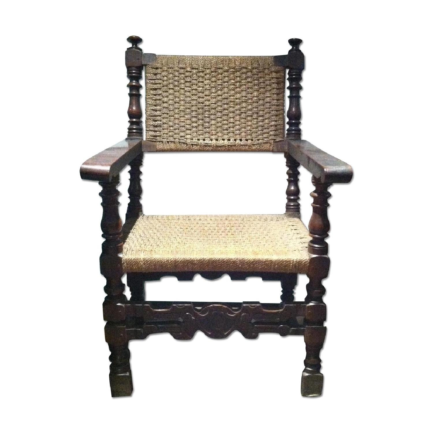 Antique Spanish Throne Chair AptDeco