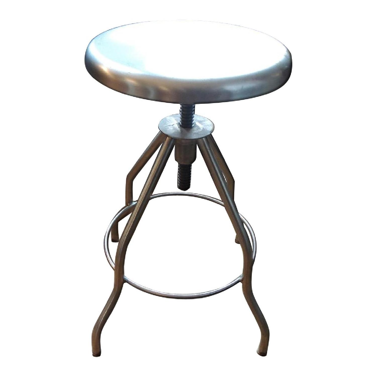 Vintage Industrial Metal Stool AptDeco