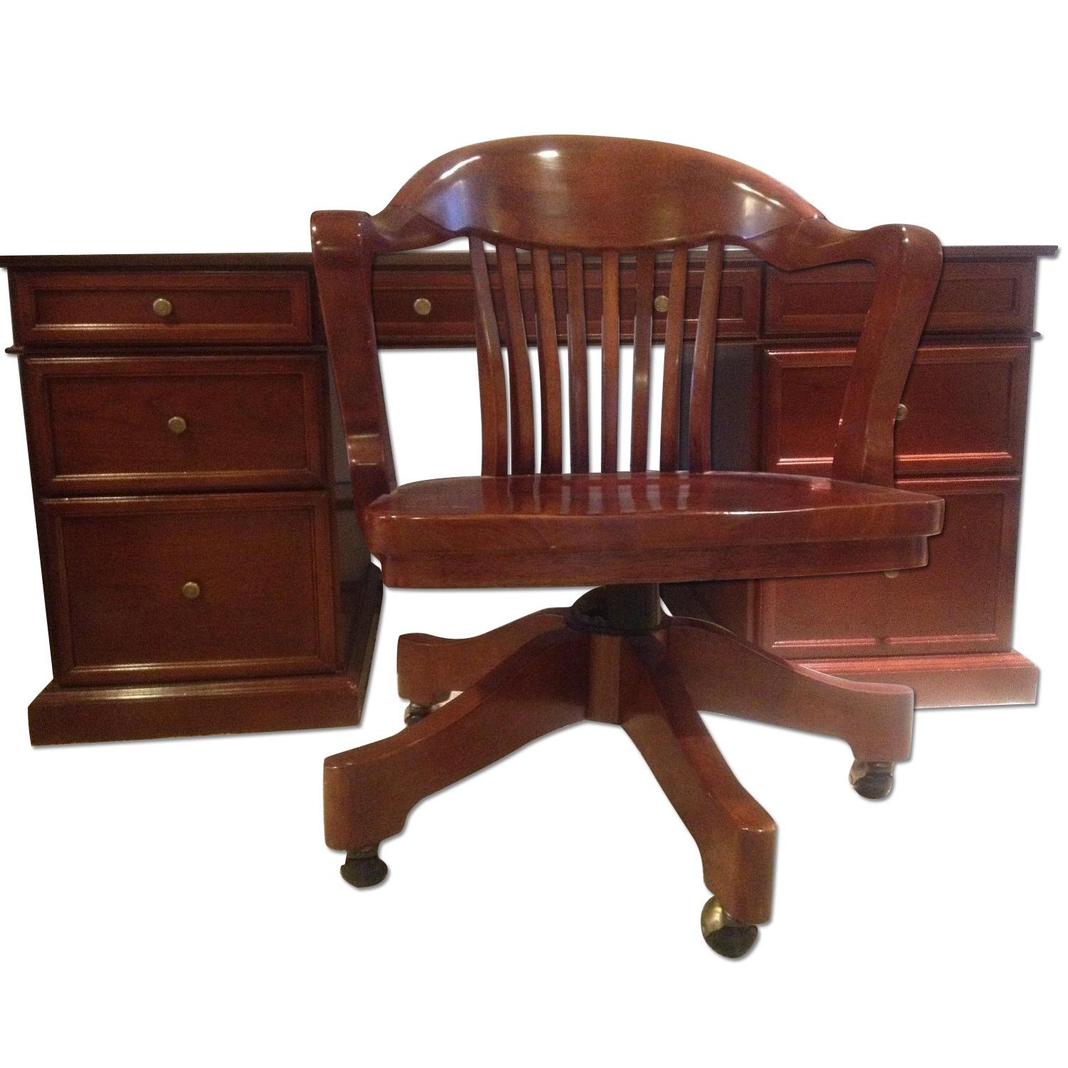 Bombay Wood Desk and Chair