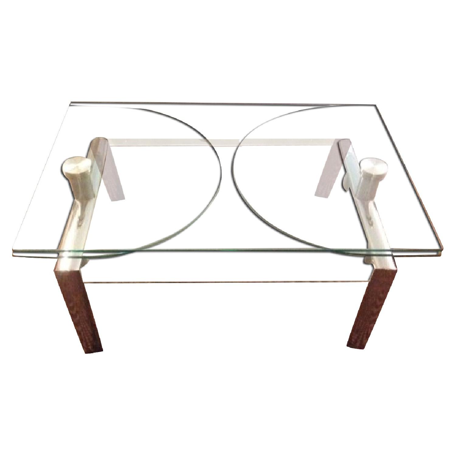Glass Swivel Coffee Table AptDeco