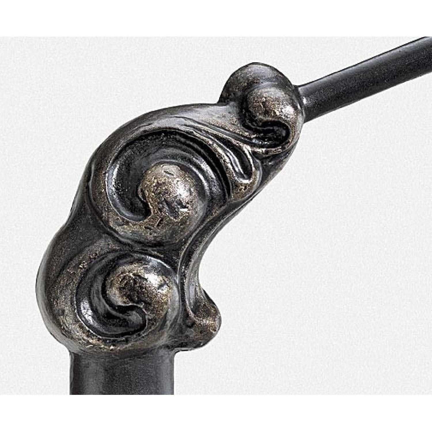 Charles P Rogers Black & Gold Iron Head Board - Thumbnail 5
