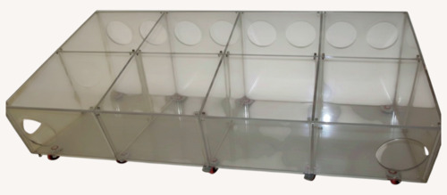 Used Unique Photographer's Plexiglass Table on Wheels for sale on AptDeco