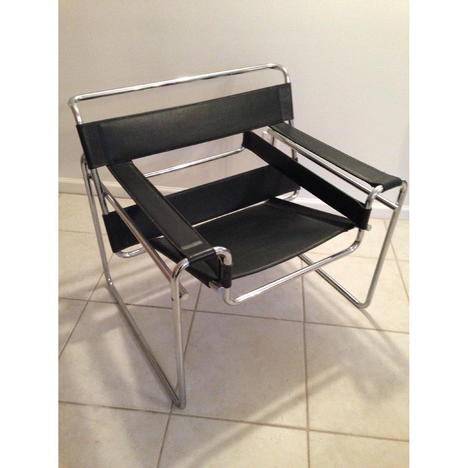 Pair of Wassily Cesca chairs by Marcel Breuer Palazzetti - image-1