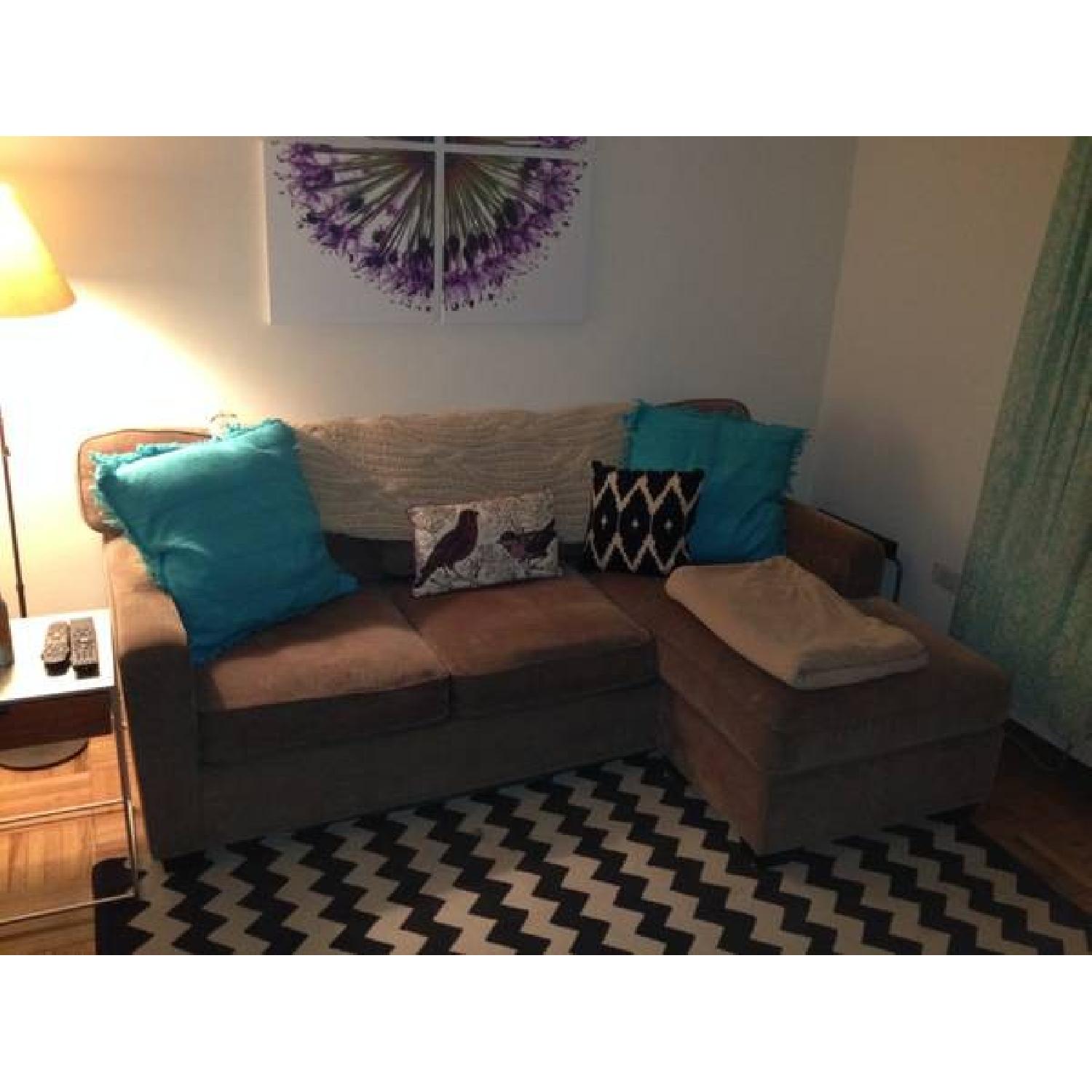 World Market Sofa W/ Reversible Chaise AptDeco