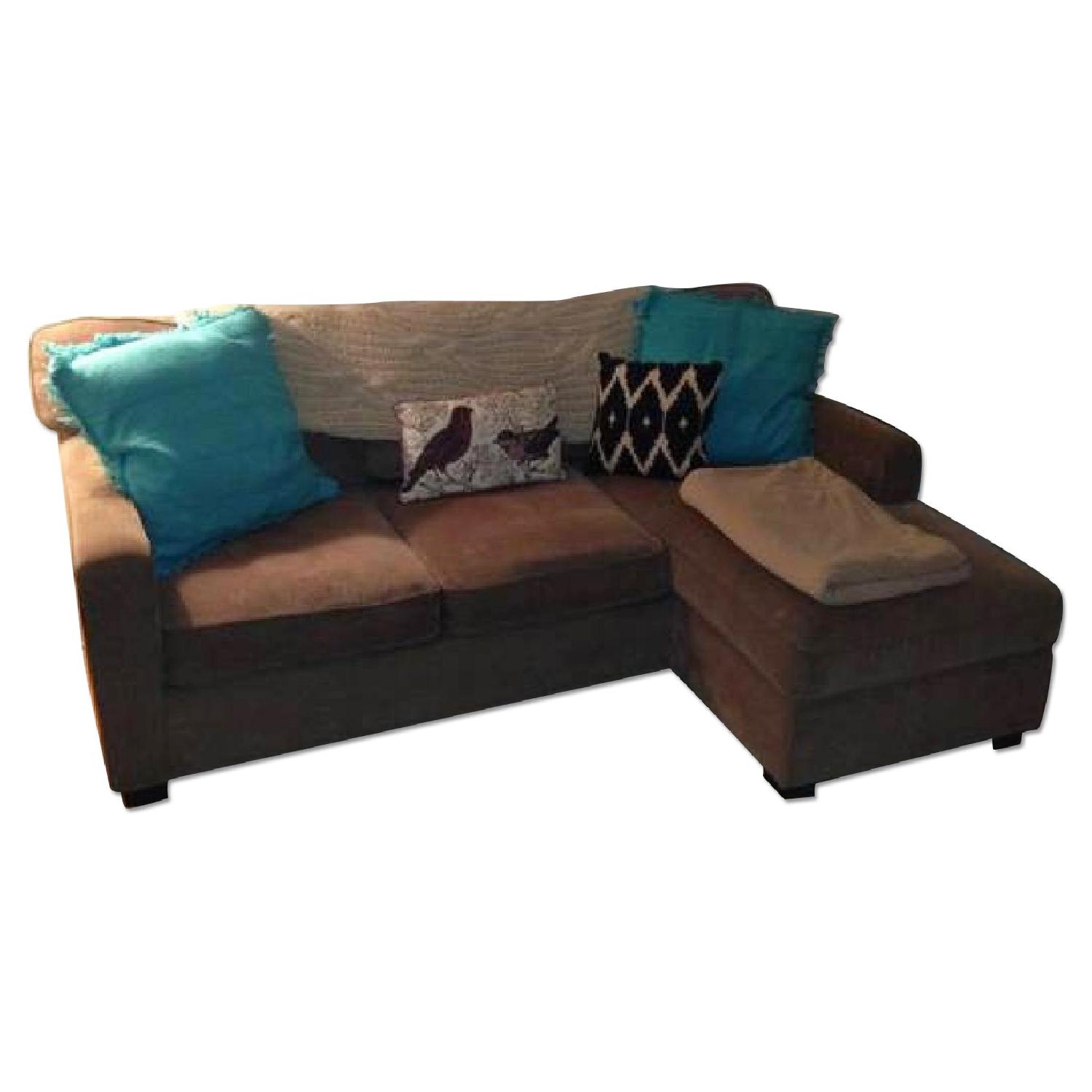 World Market Sofa W/ Reversible Chaise AptDeco